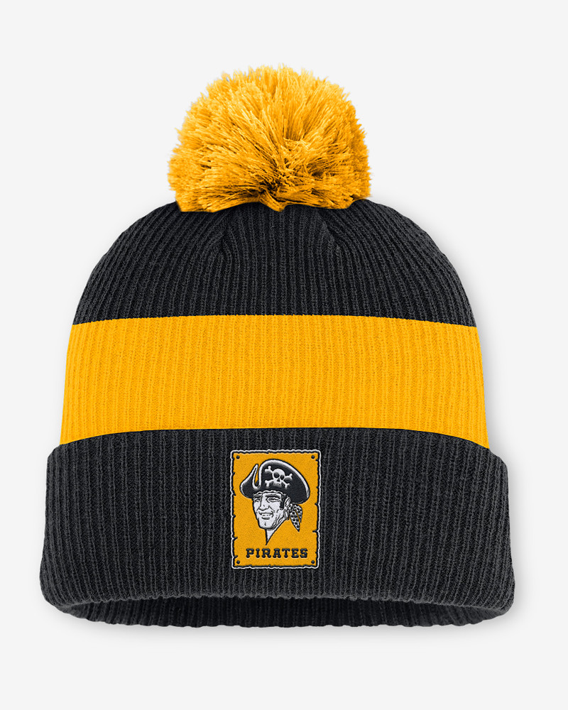 Pittsburgh Pirates Cooperstown Peak Men's Nike MLB Cuffed Pom Beanie 1