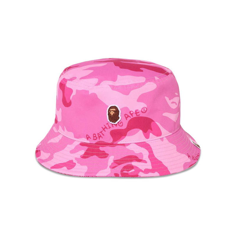 BAPE Woodland Camo Bucket Hat 'Pink' 1