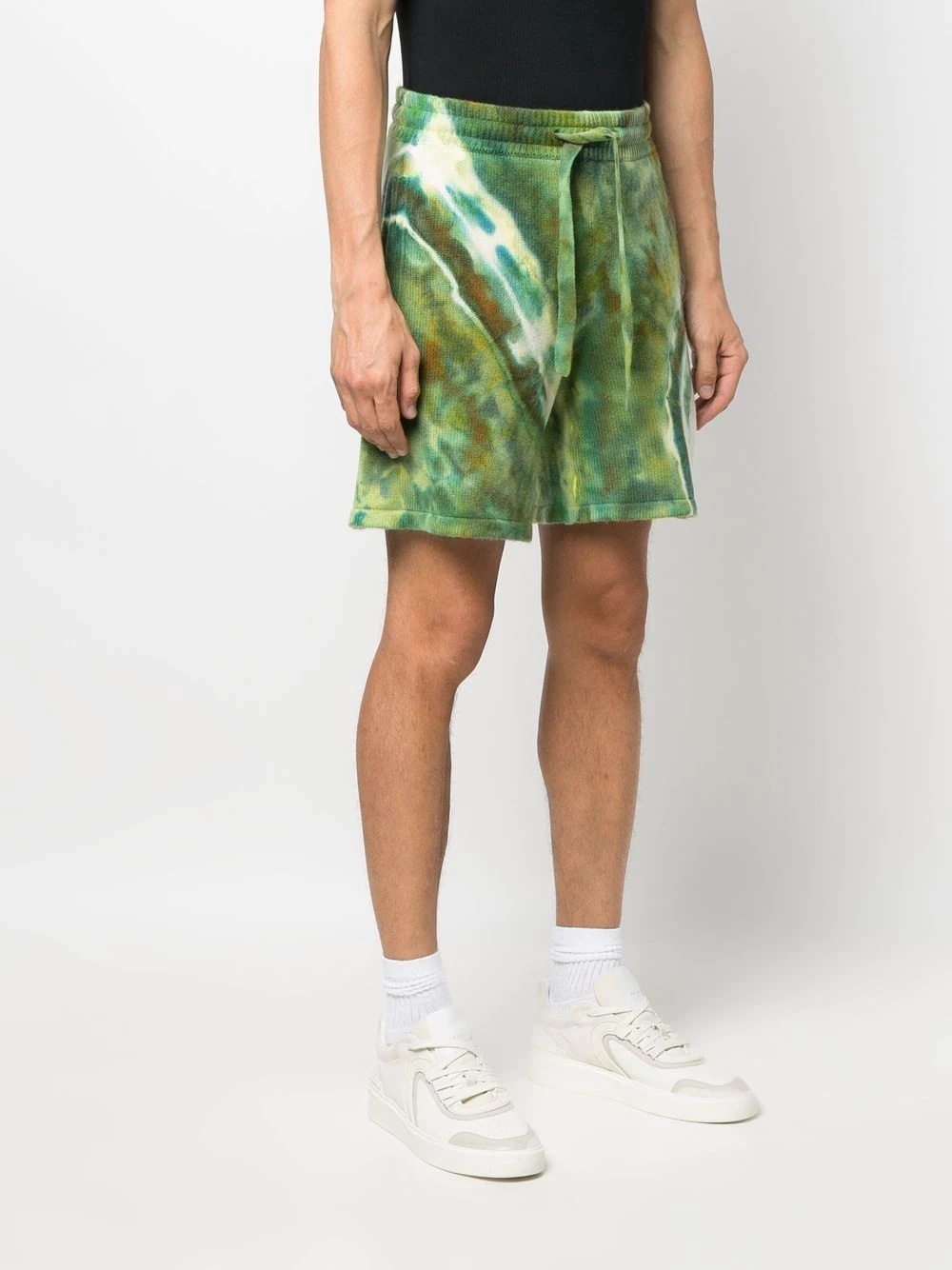 tie-dye track shorts - 3