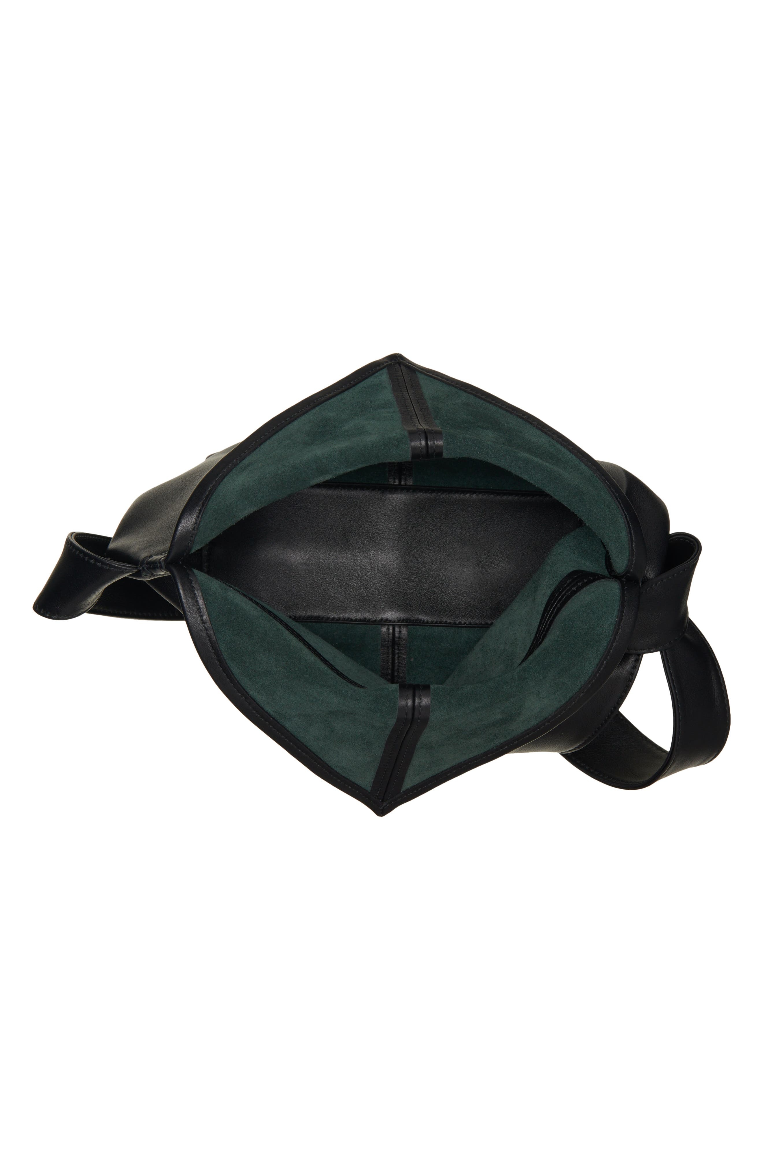Bottega Veneta Baby Sawyer Leather Hobo Bag in 8803 Black-Silver at Nordstrom - 4