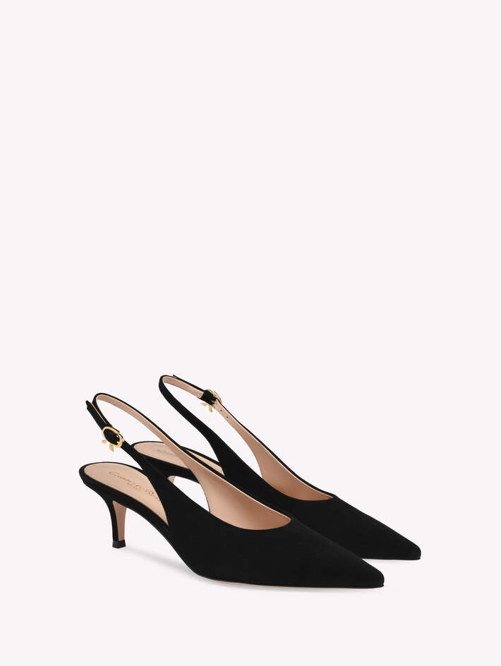 Gianvito Rossi Robbie Sling 55 Pumps in Black at Nordstrom - 2