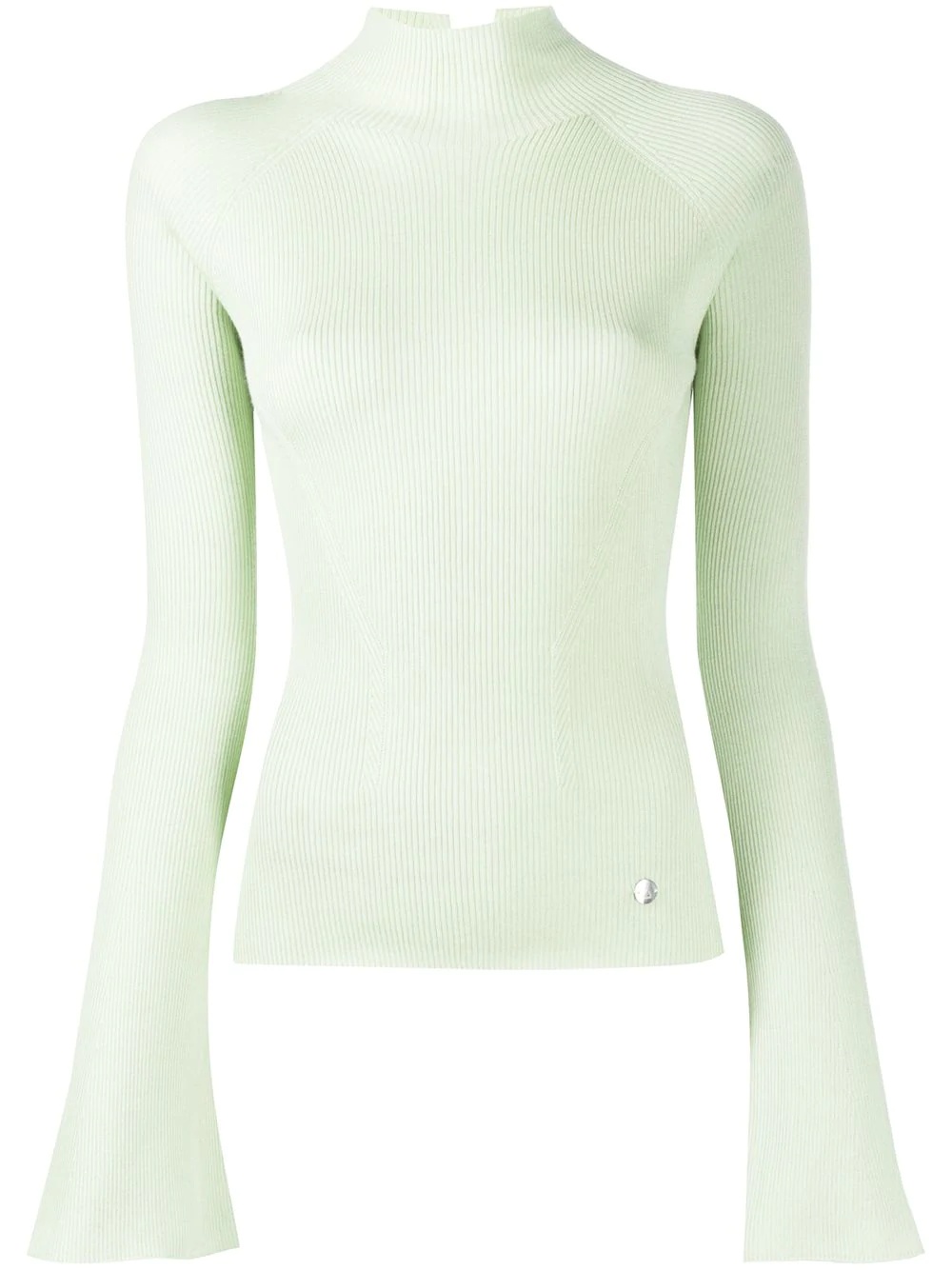 slim ribbed knit top - 1