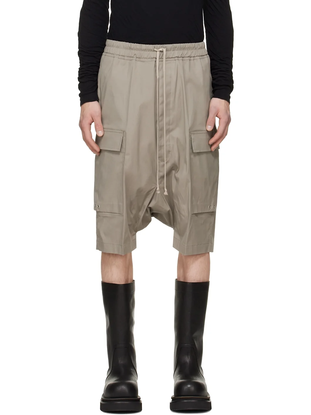 Taupe Tower Pods Cargo Shorts - 1
