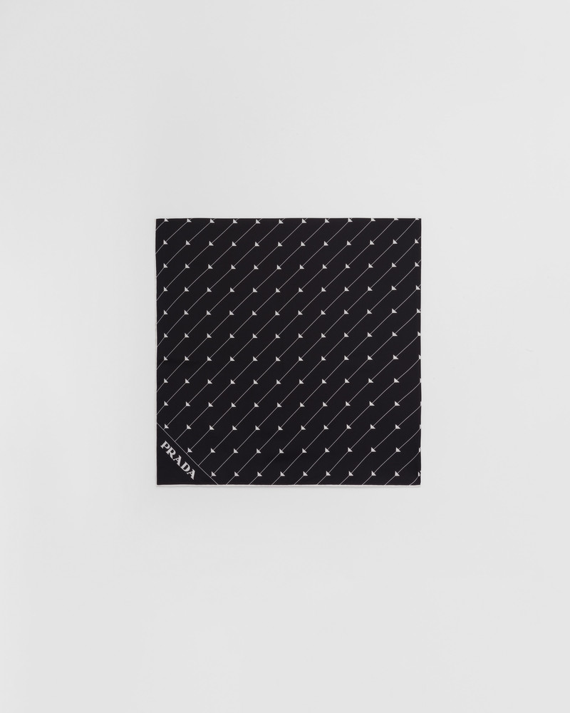 Printed silk twill foulard 1