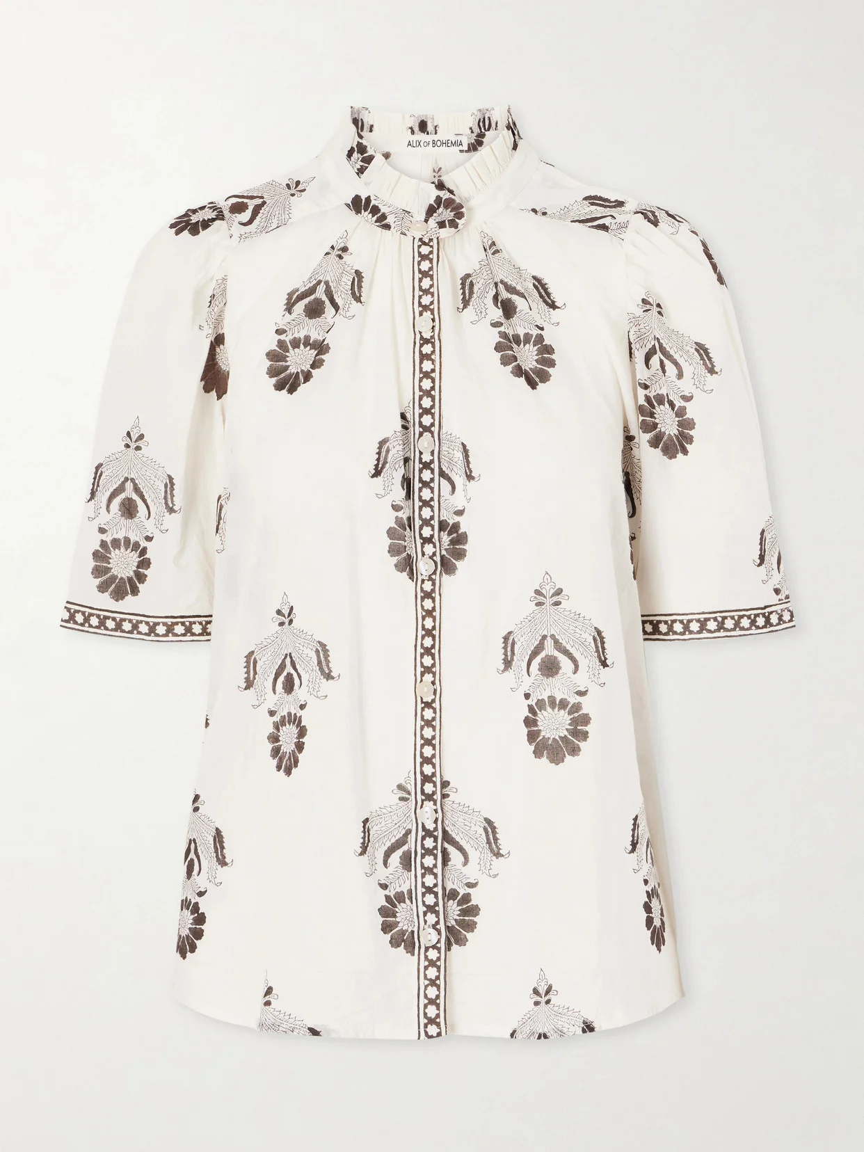 Winnie Java Cactus Printed Cotton-voile Shirt - 1