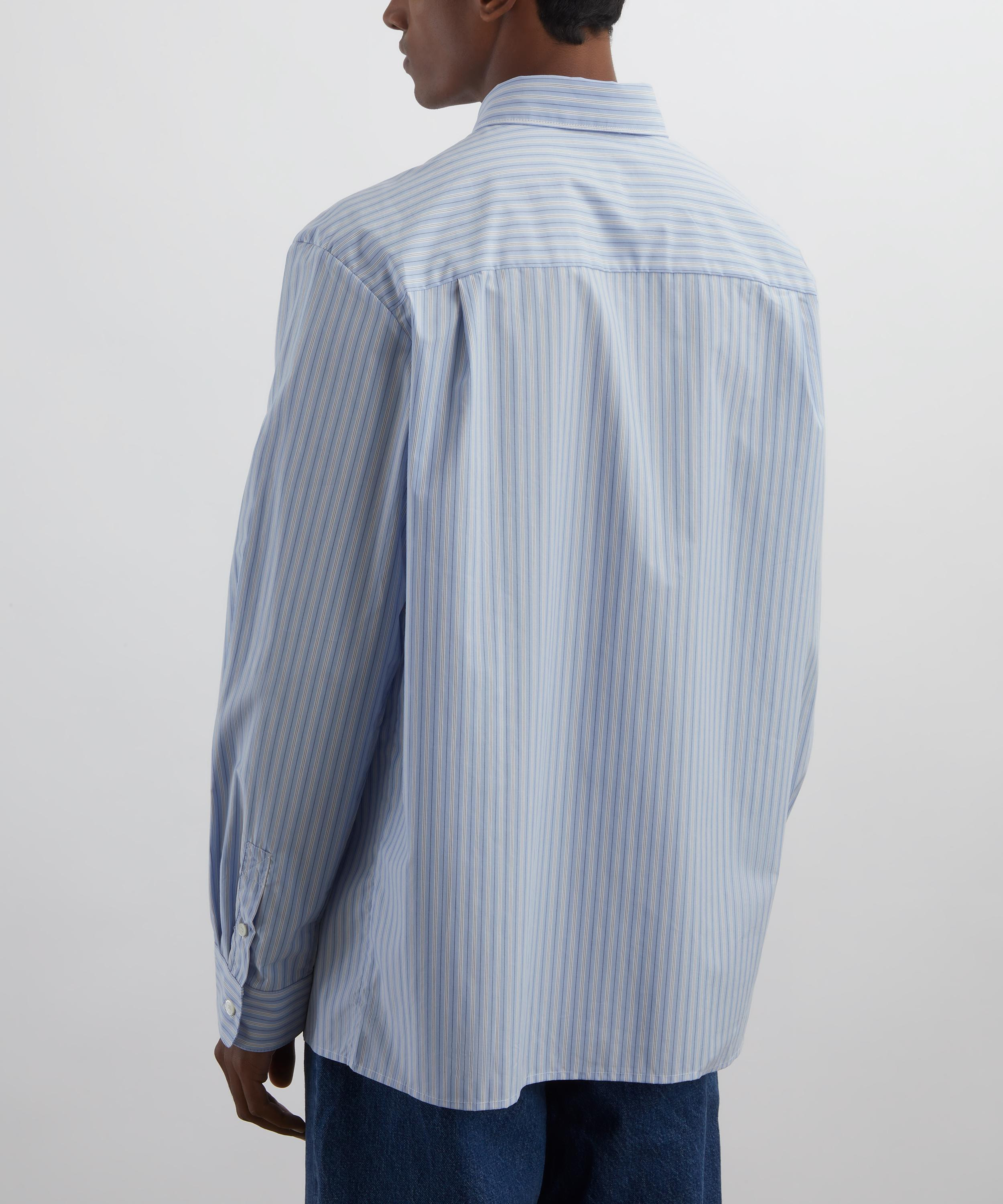 Malo Blue Striped Cotton Shirt - 4