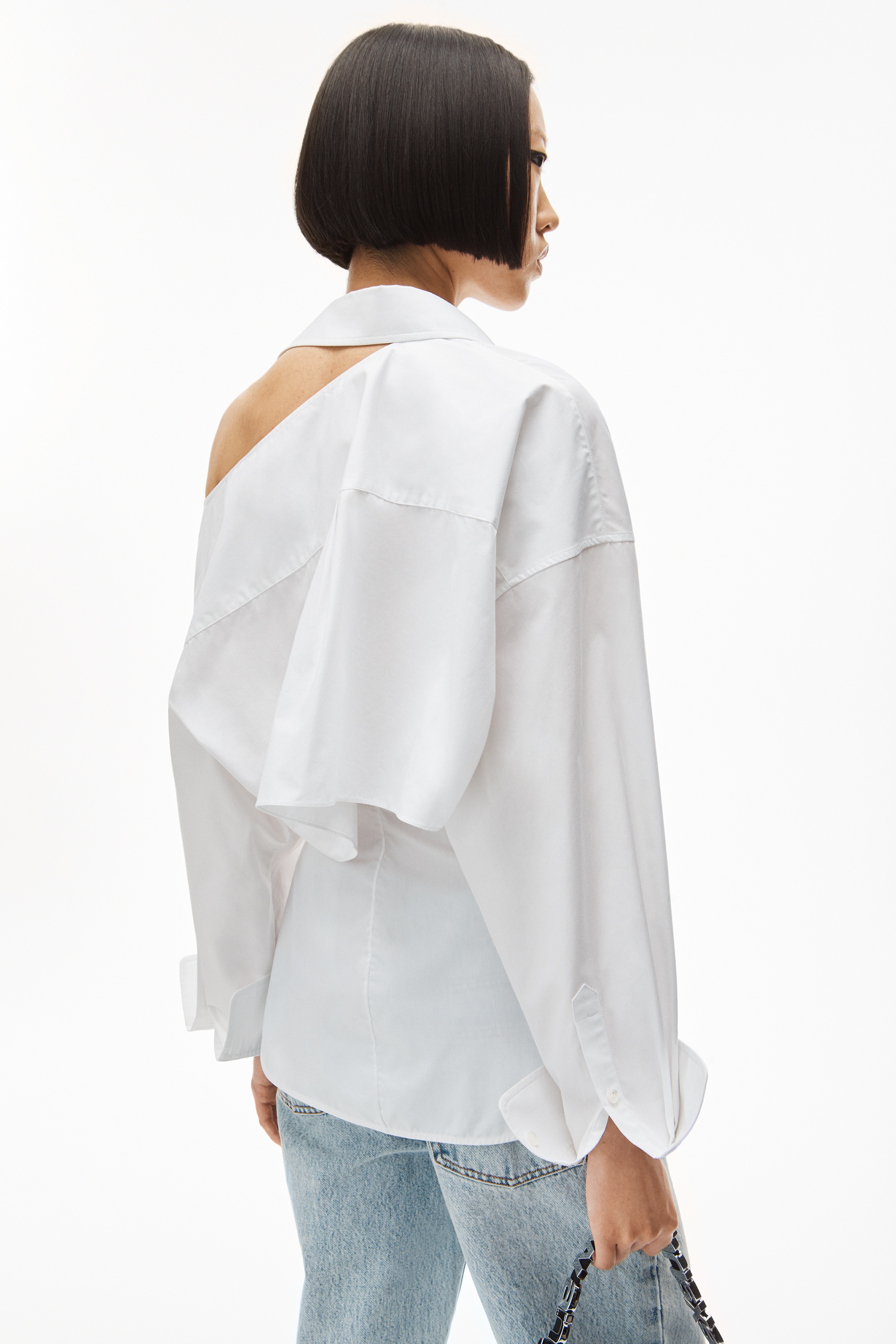 CUTOUT SHOULDER SHIRT IN COTTON - 6