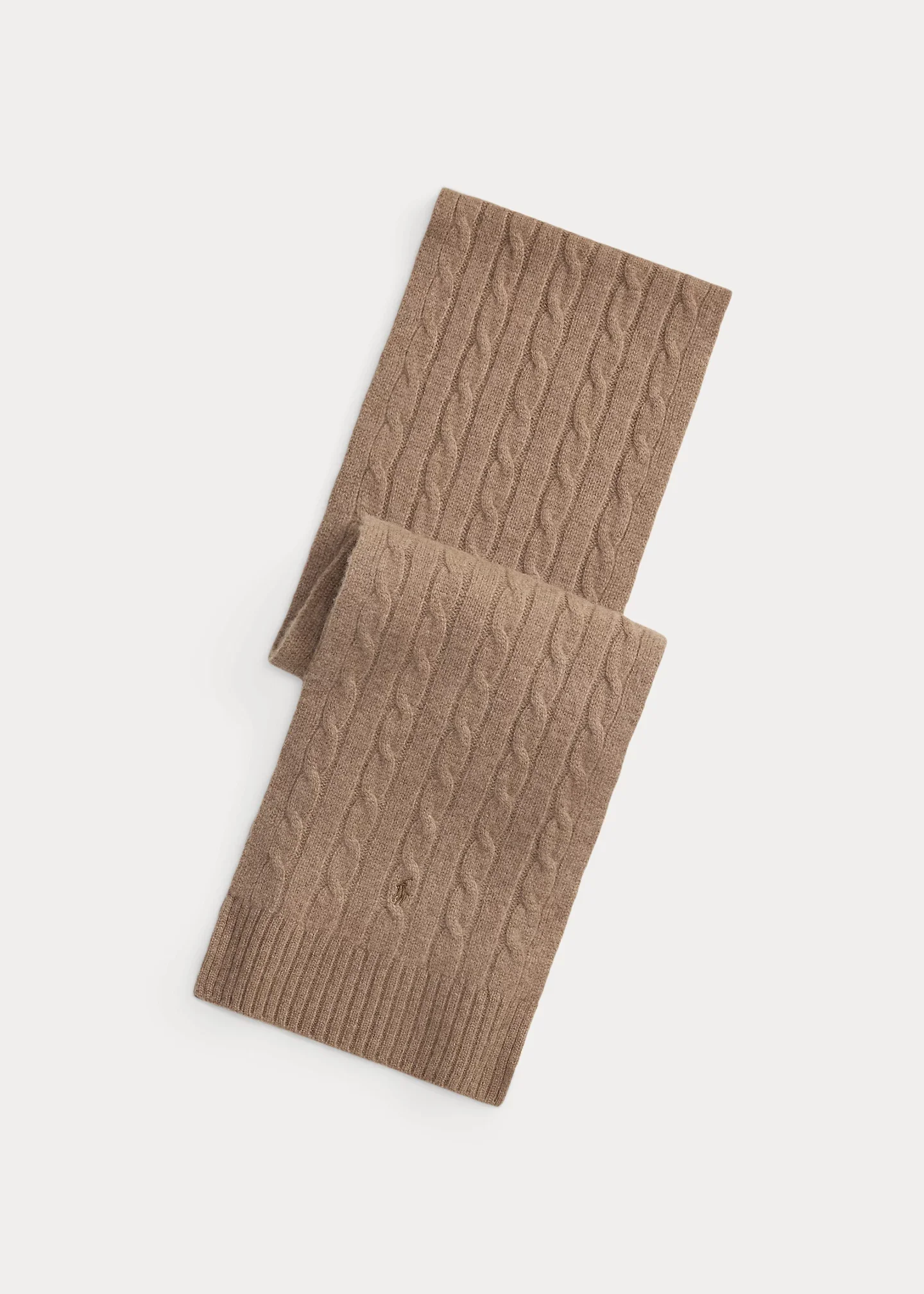 Cable-Knit Cashmere Scarf - 1