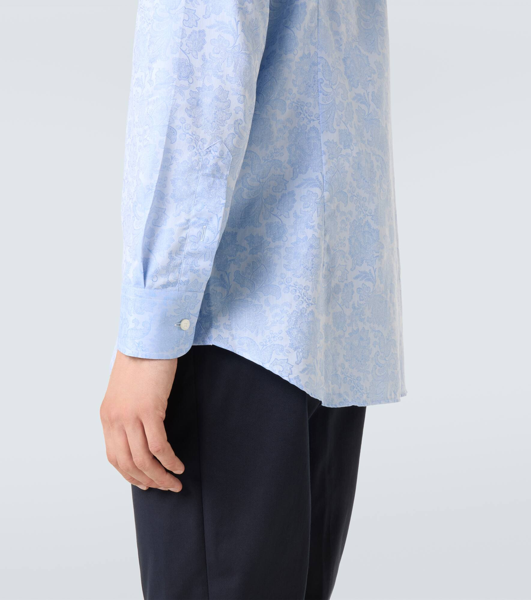 Floral cotton jacquard shirt - 6