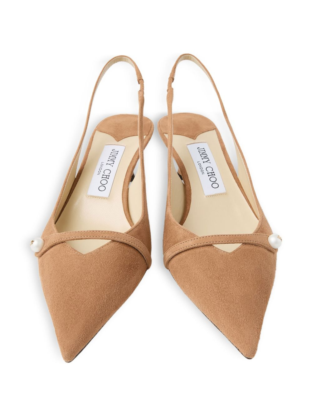 45mm Amita pearl-embellished slingback pumps - 4