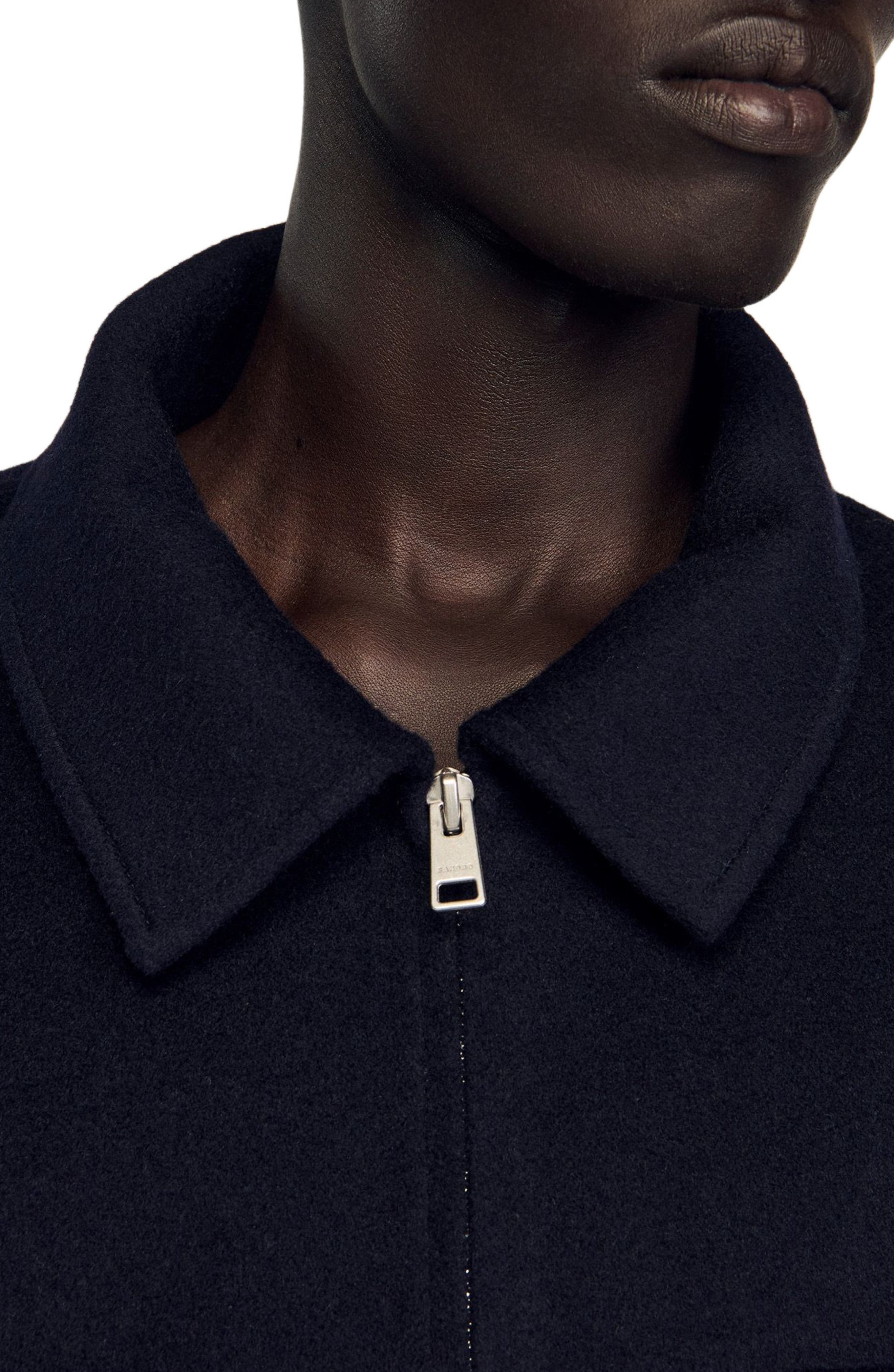SANDRO Zipped overshirt in Navy Blue at Nordstrom - 5