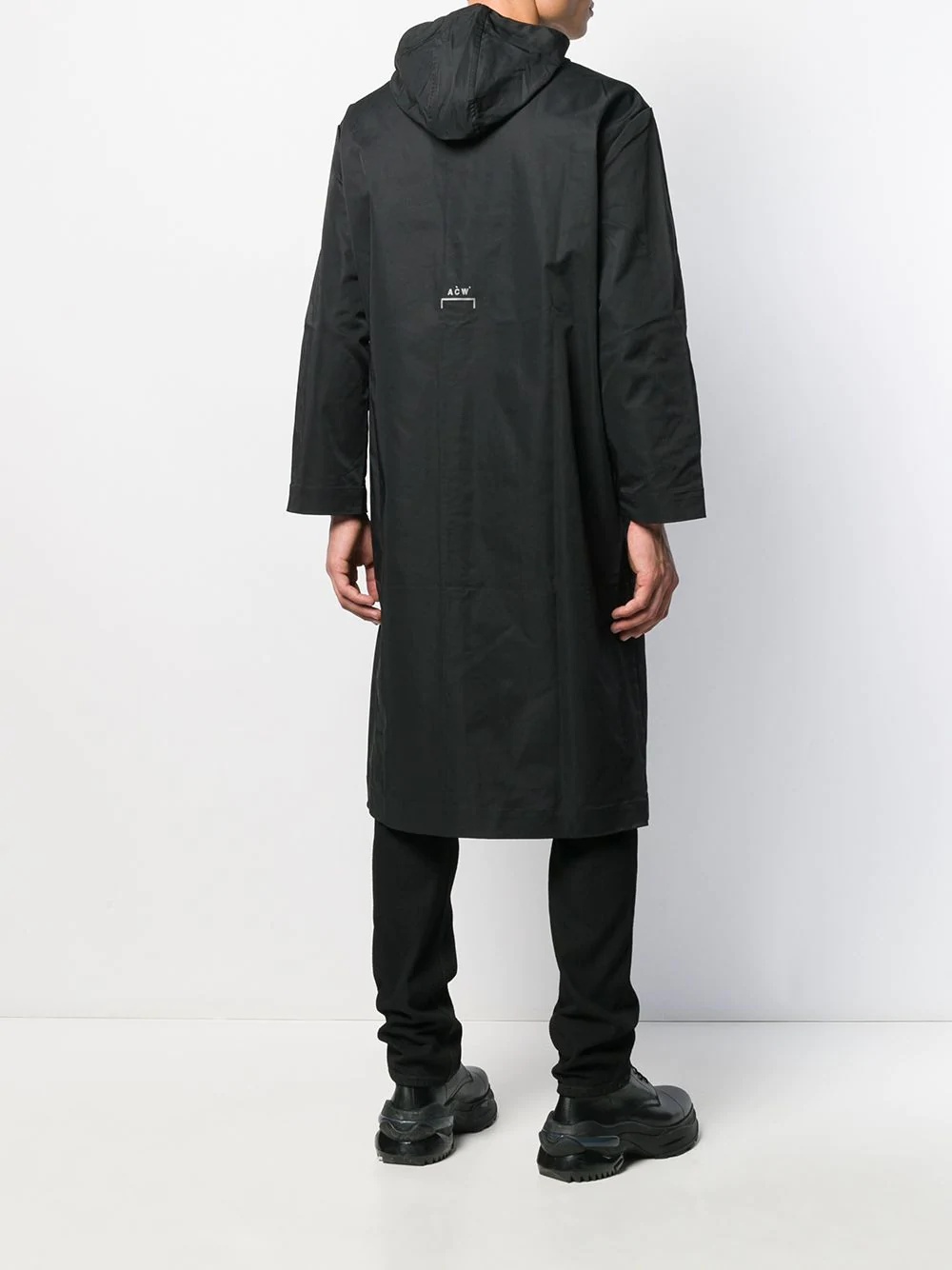 logo hooded raincoat - 4