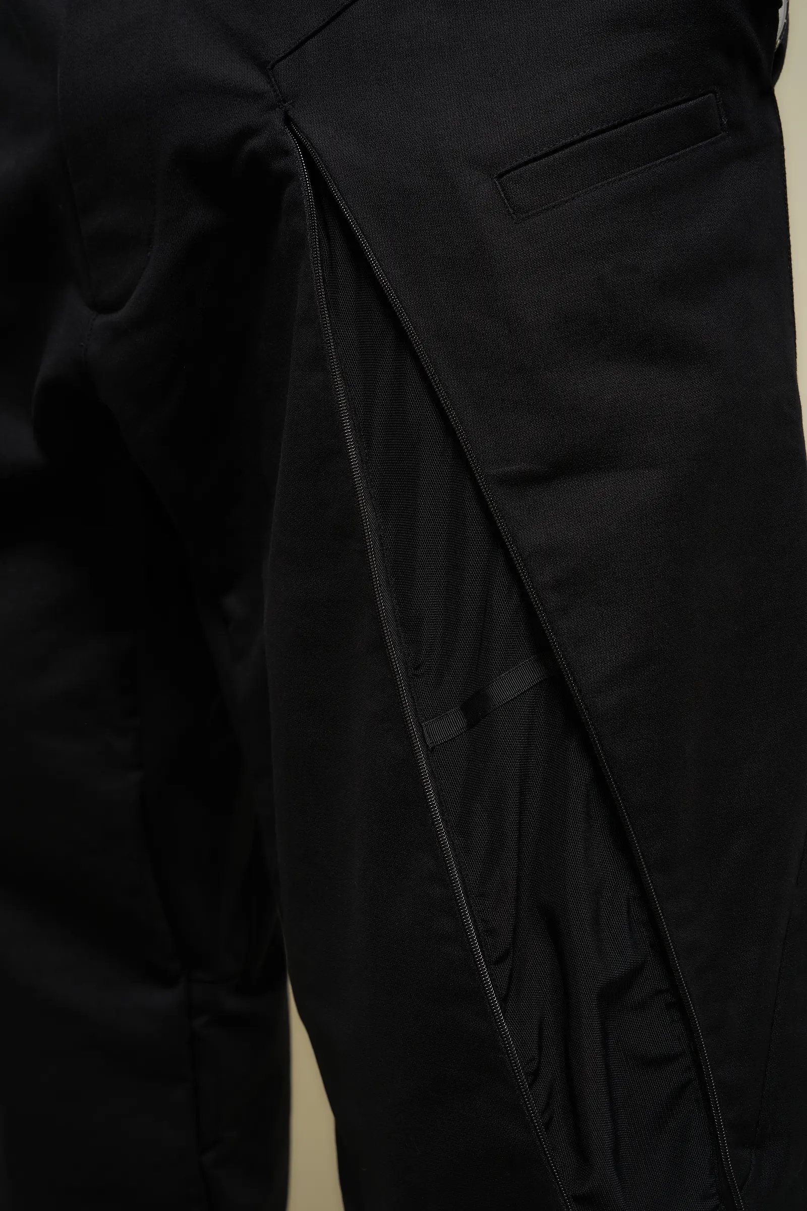 P55-KI Cotton Web Belt Vent Pants Black - 24
