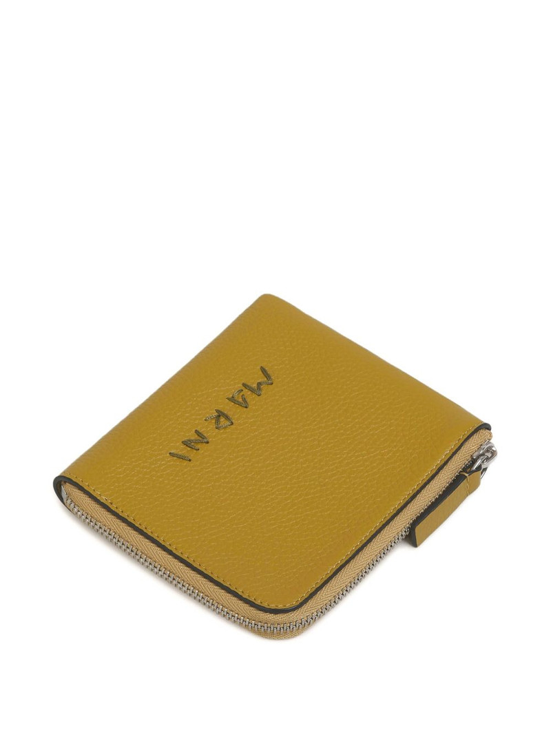 textured leather zip-around wallet 4
