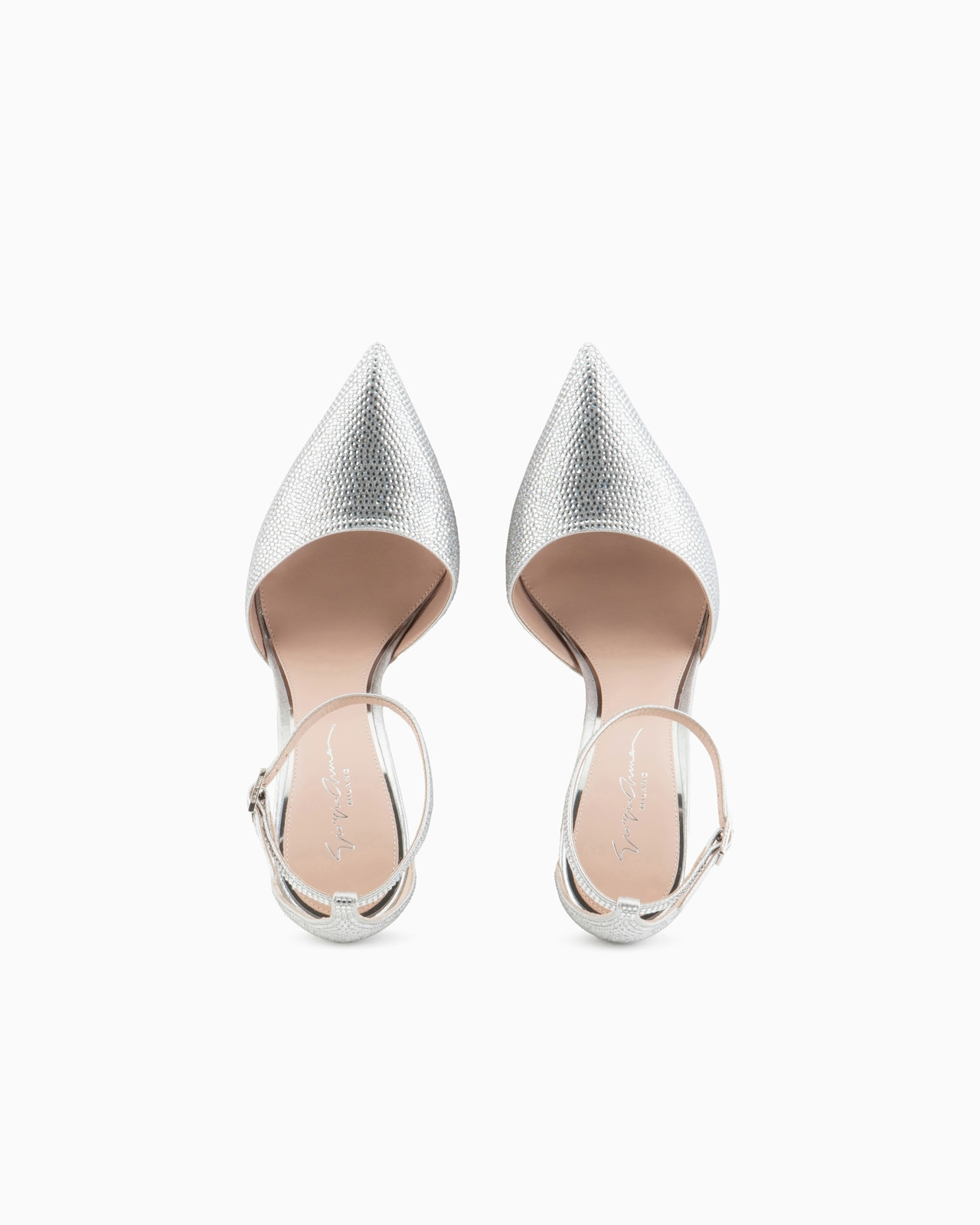 Rhinestone and Lurex d'Orsay court shoes - 3