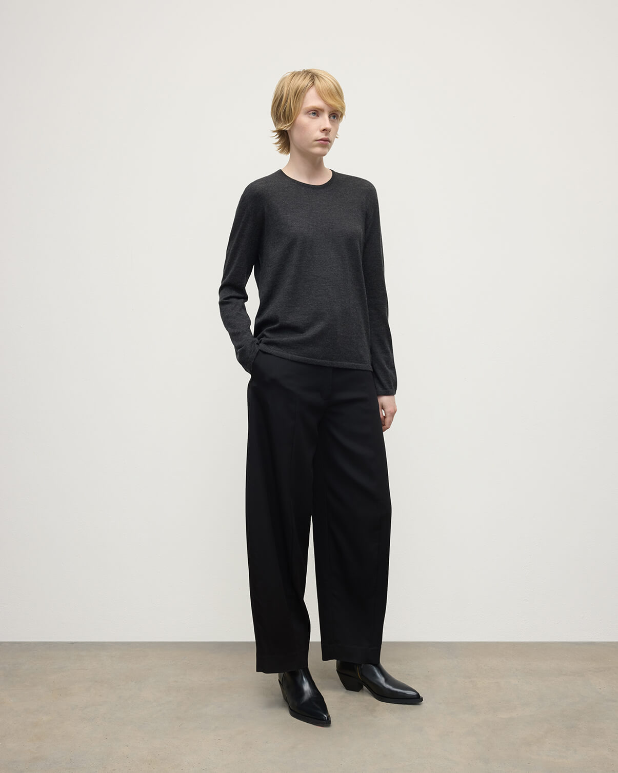 Superfine Cashmere Grey Jumper - 3