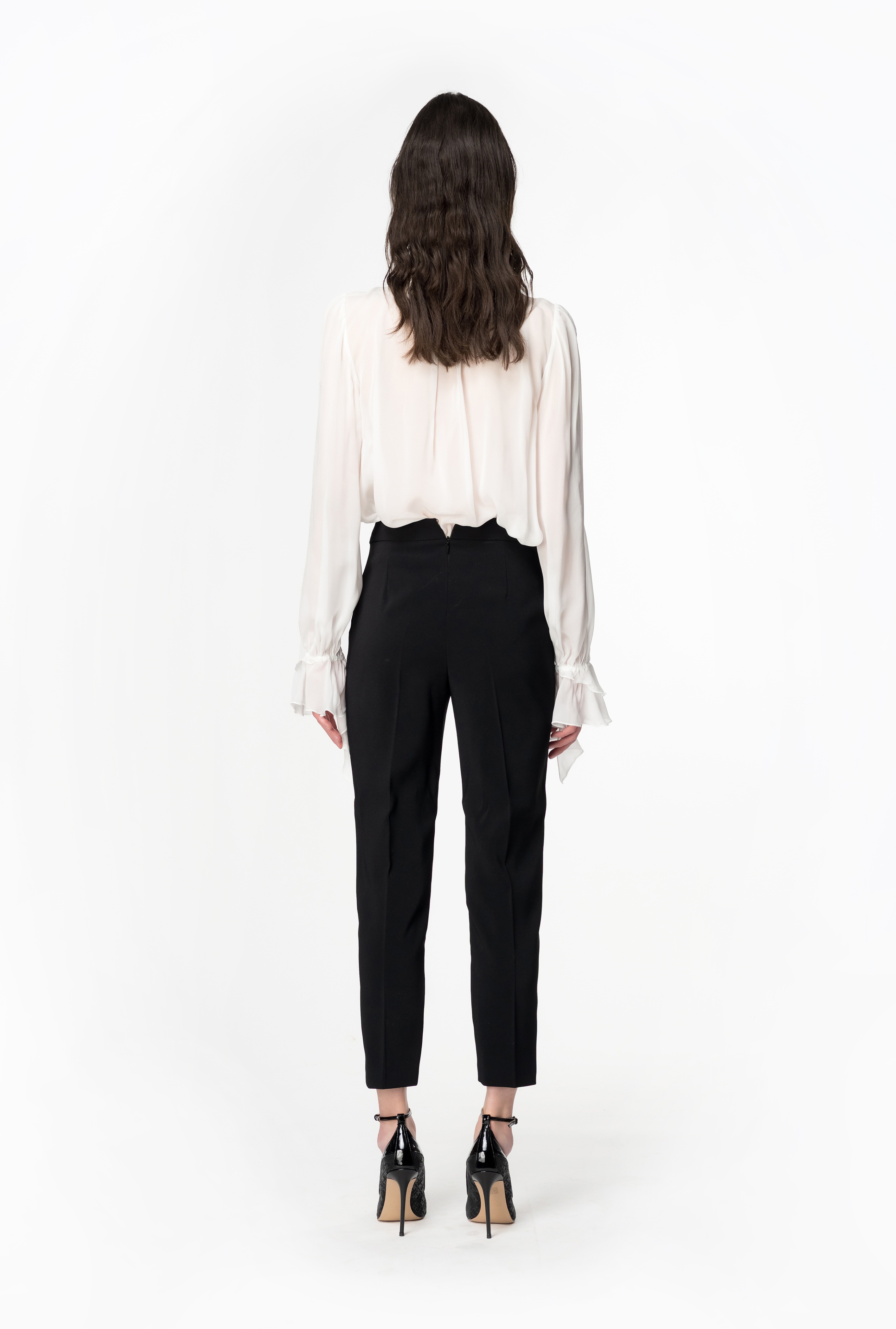 SLIM-FIT TROUSERS IN STRETCH CREPE - 4