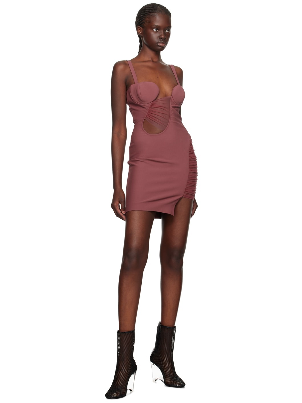 Pink Asymmetrical Minidress - 4