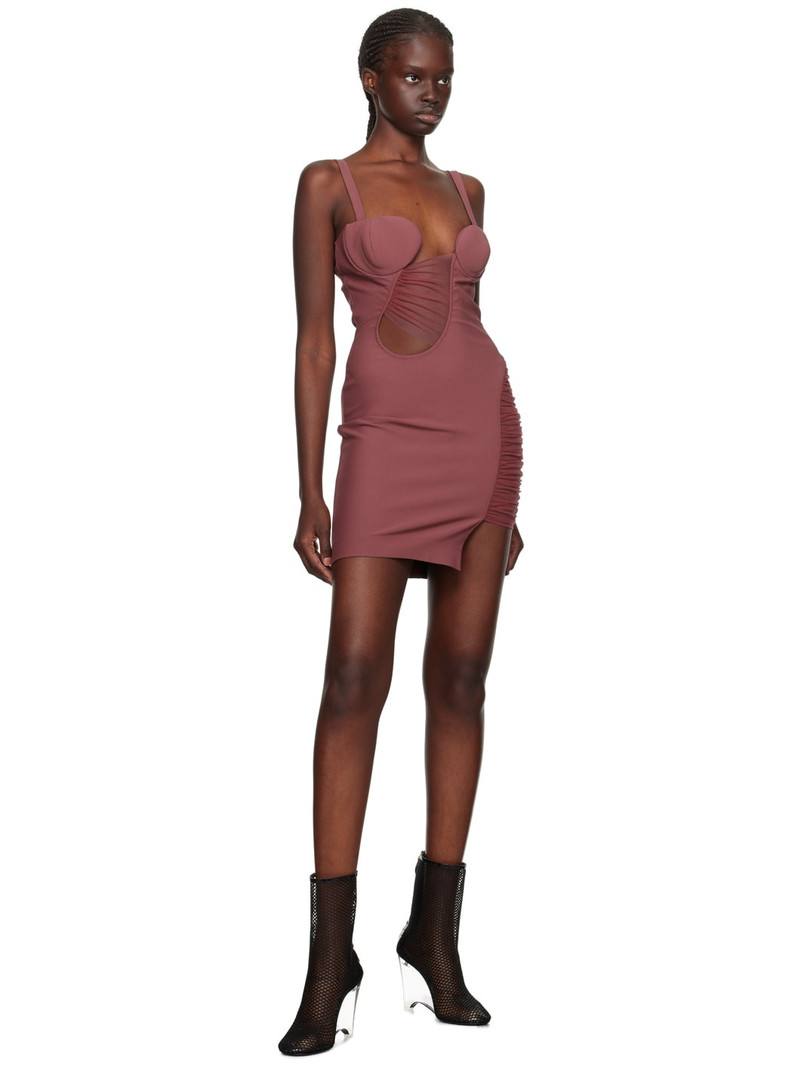 NENSI DOJAKA Pink Asymmetrical Minidress outlook