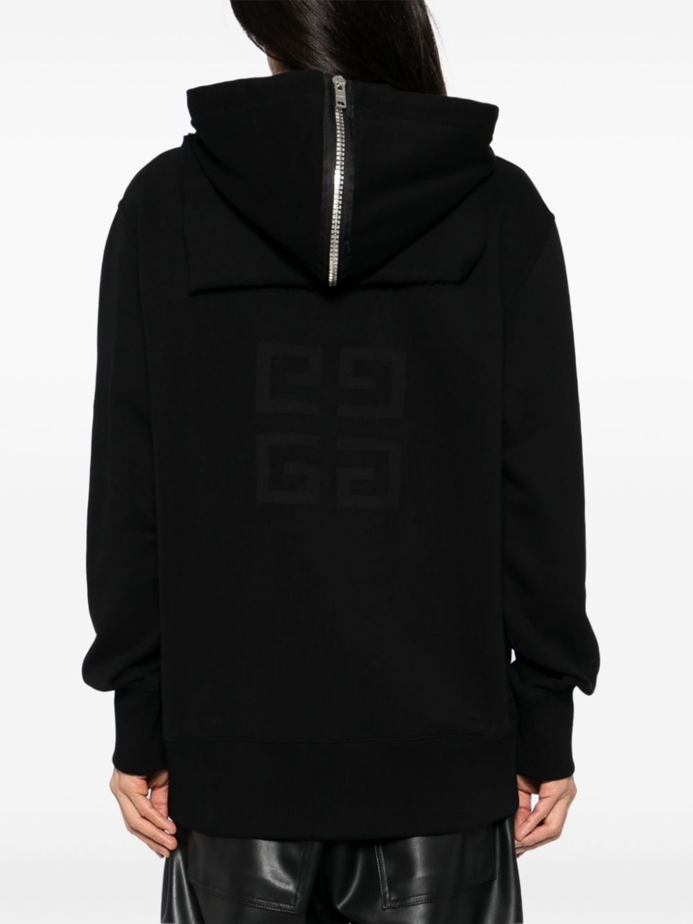 zip-detail hooded jacket - 4