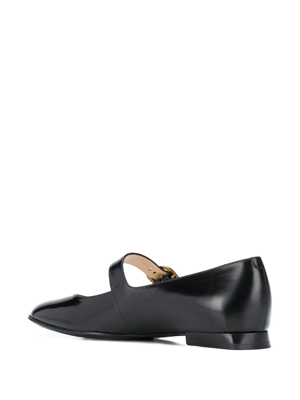 square-toe belted ballerina flats - 3