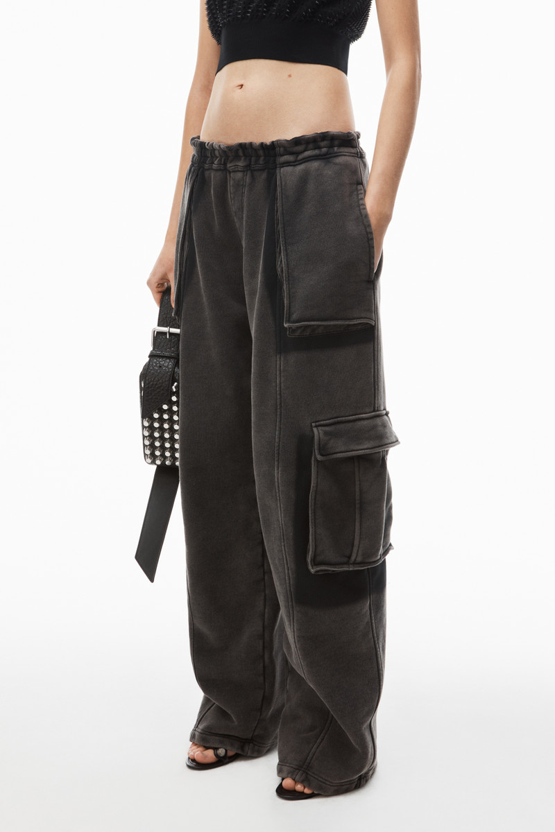 oversized cargo sweatpants in cotton terry 3