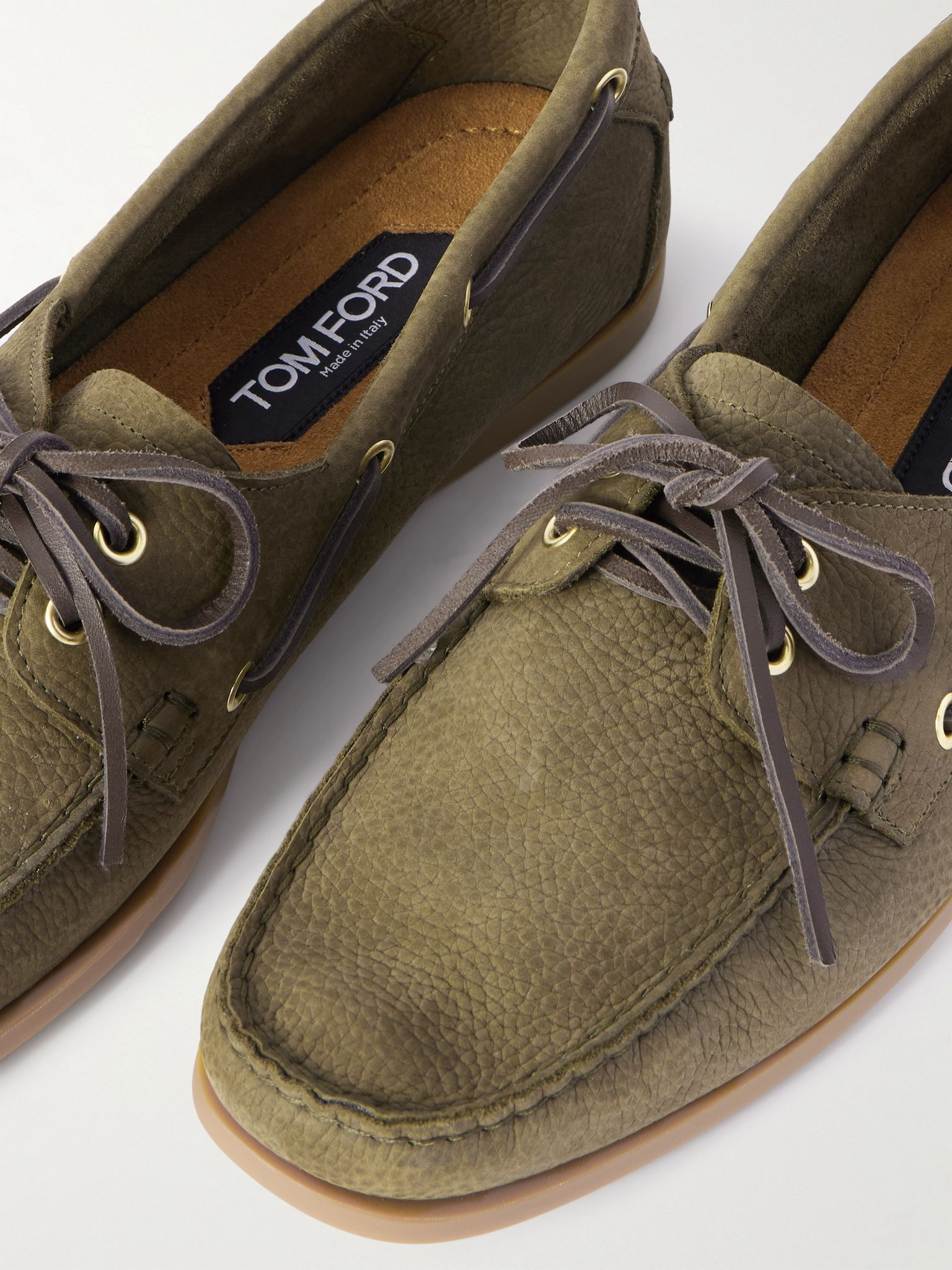 Robin Nubuck Boat Shoes Green - 5