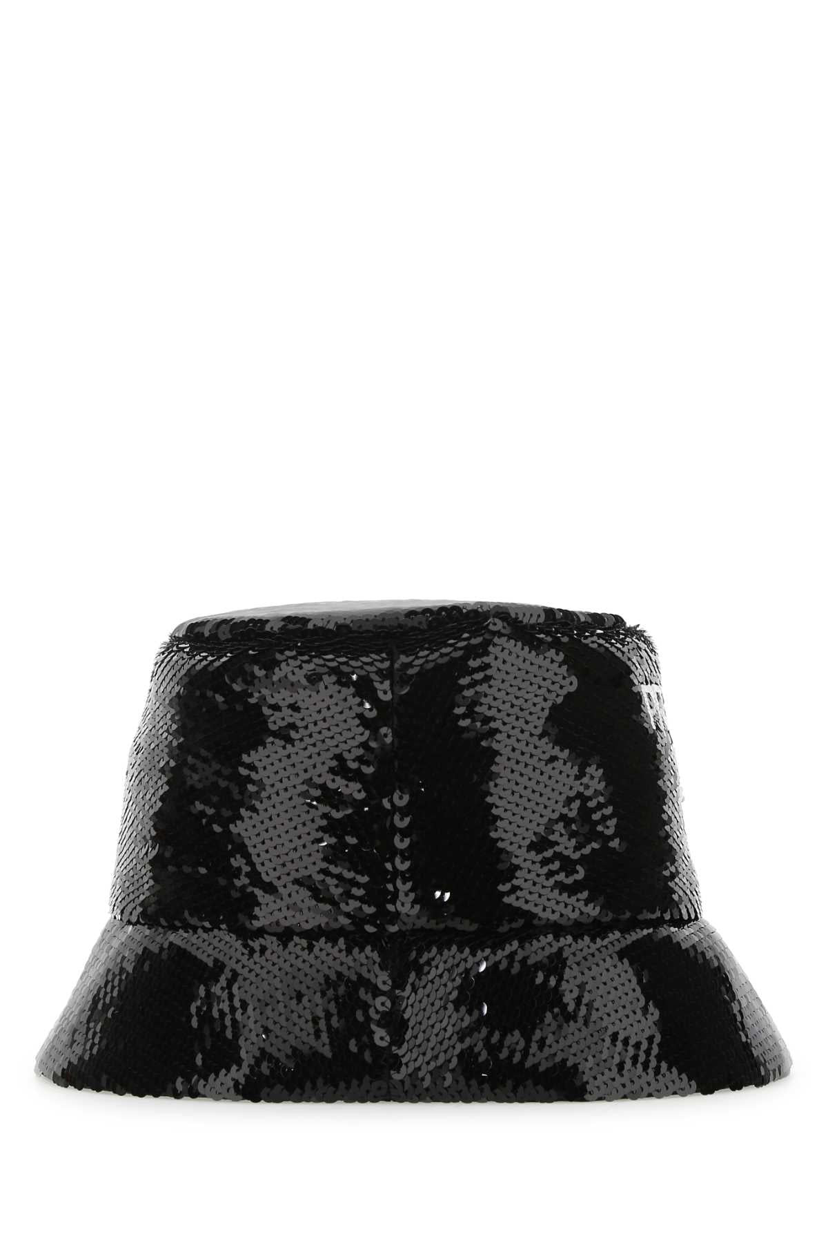 Prada Women Black Sequins Bucket Hat - 2