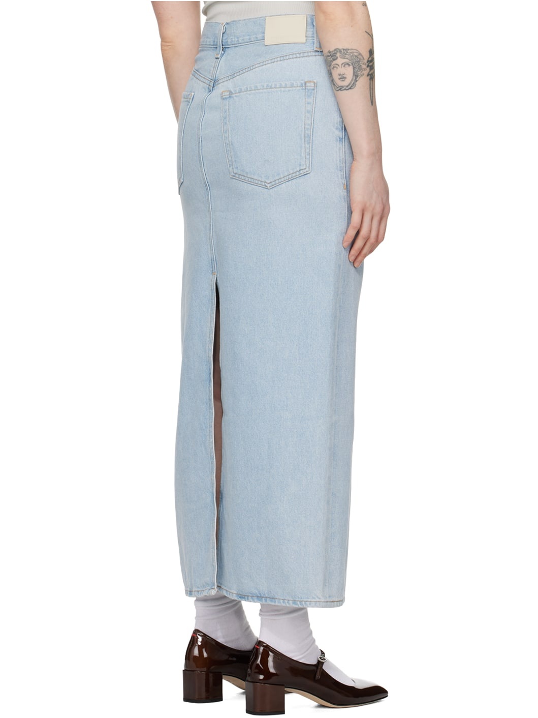 Blue Verona Denim Maxi Skirt - 3