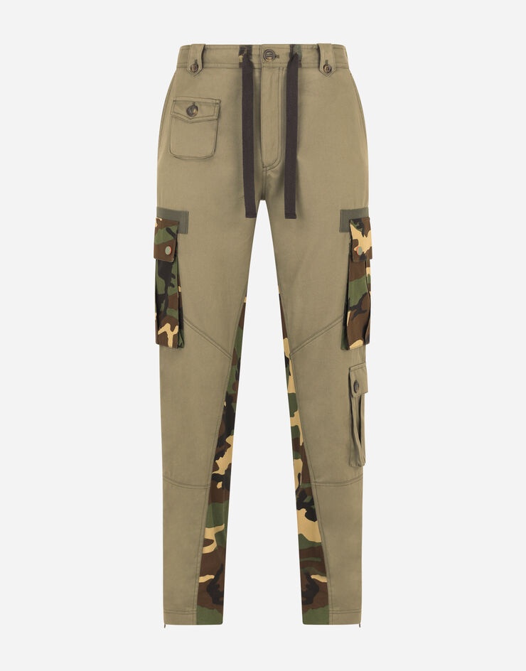 Cargo pants with camouflage-print details - 3