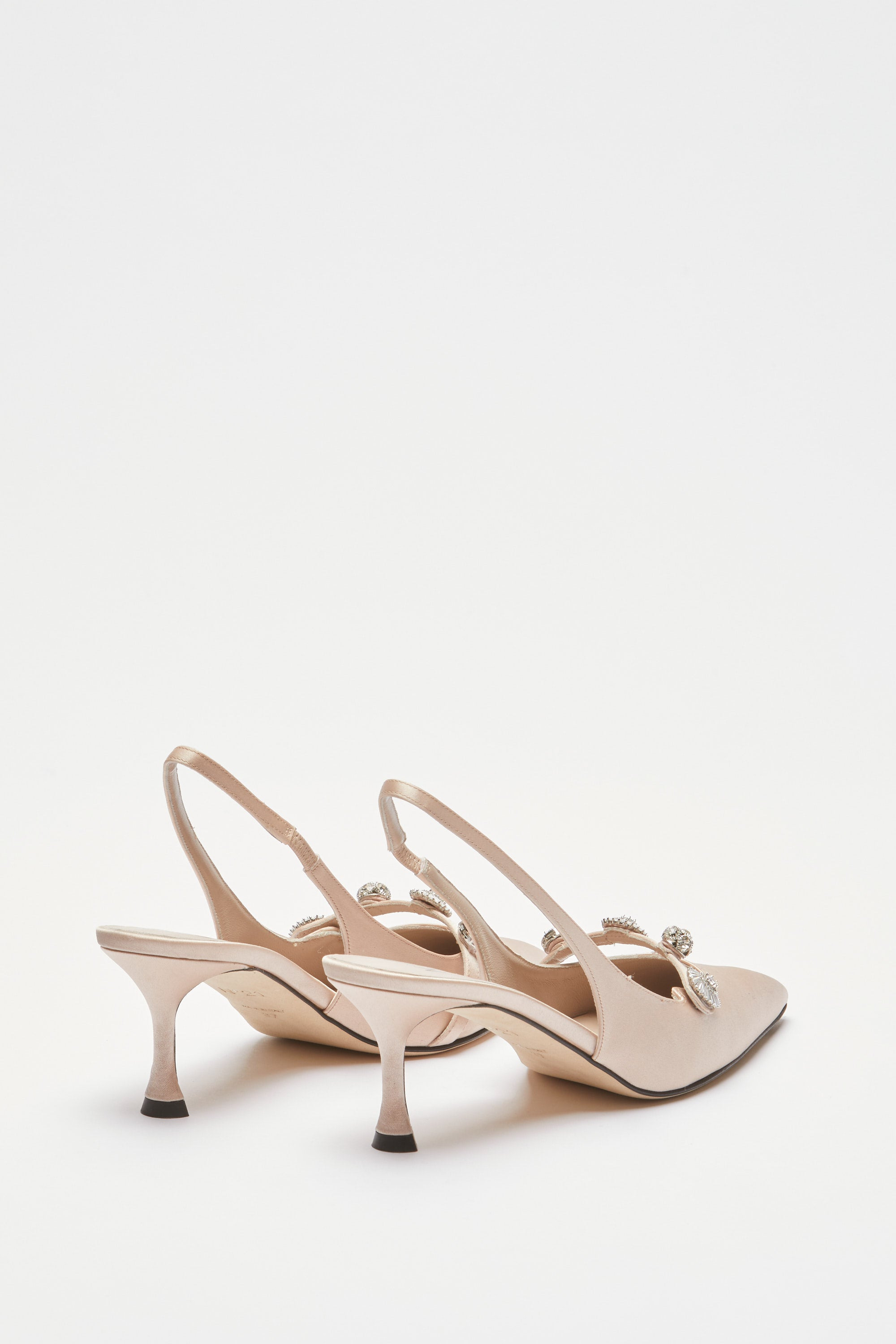 SATIN SLINGBACK WITH JEWEL DETAILS - 2