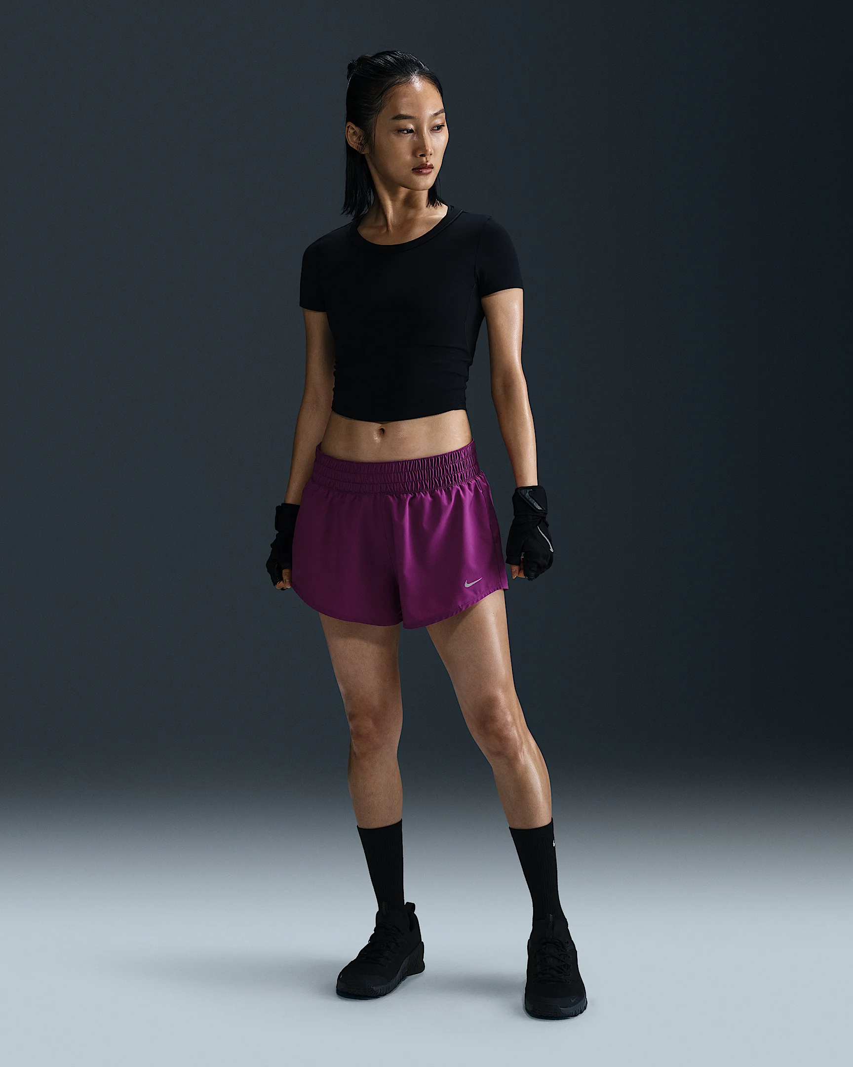 Nike One Women's Dri-FIT Mid-Rise 3" Brief-Lined Shorts - 1