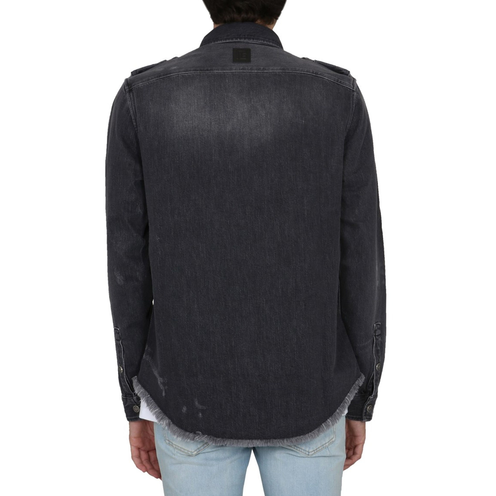 Balmain Cotton Denim Shirt Men - 3