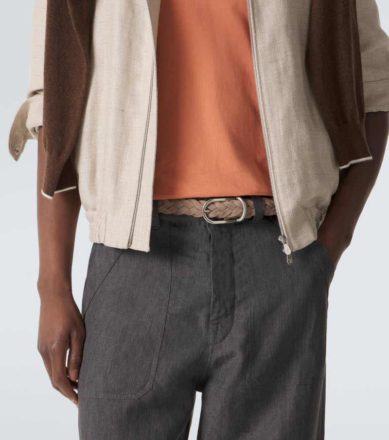 Brunello Cucinelli Braided suede belt outlook