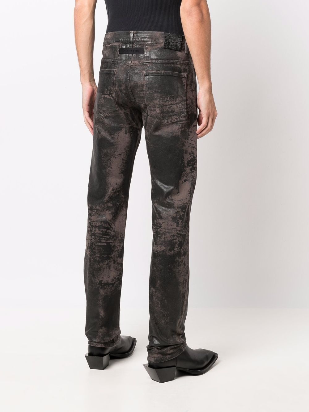 faded-effect straight-leg jeans - 4