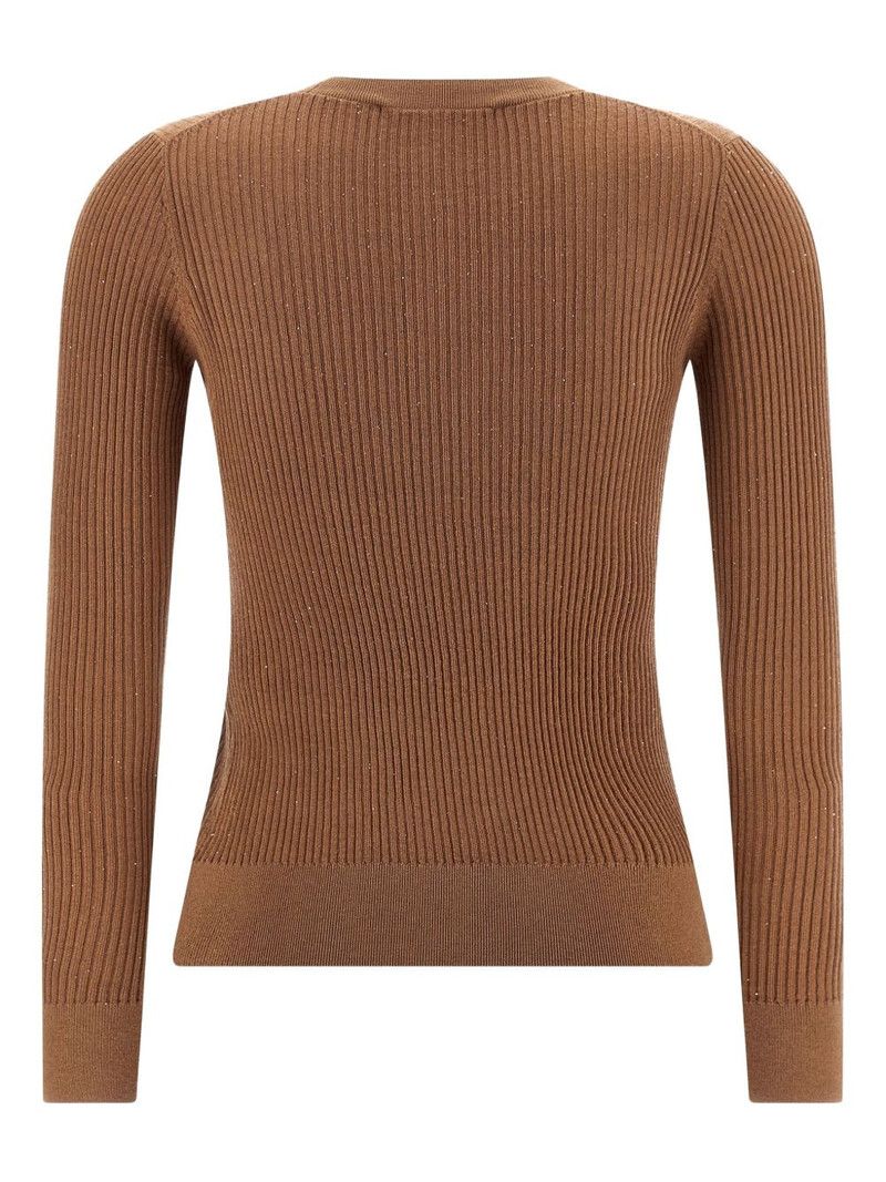 Max Mara Marabu sequin-embellished ribbed sweater outlook
