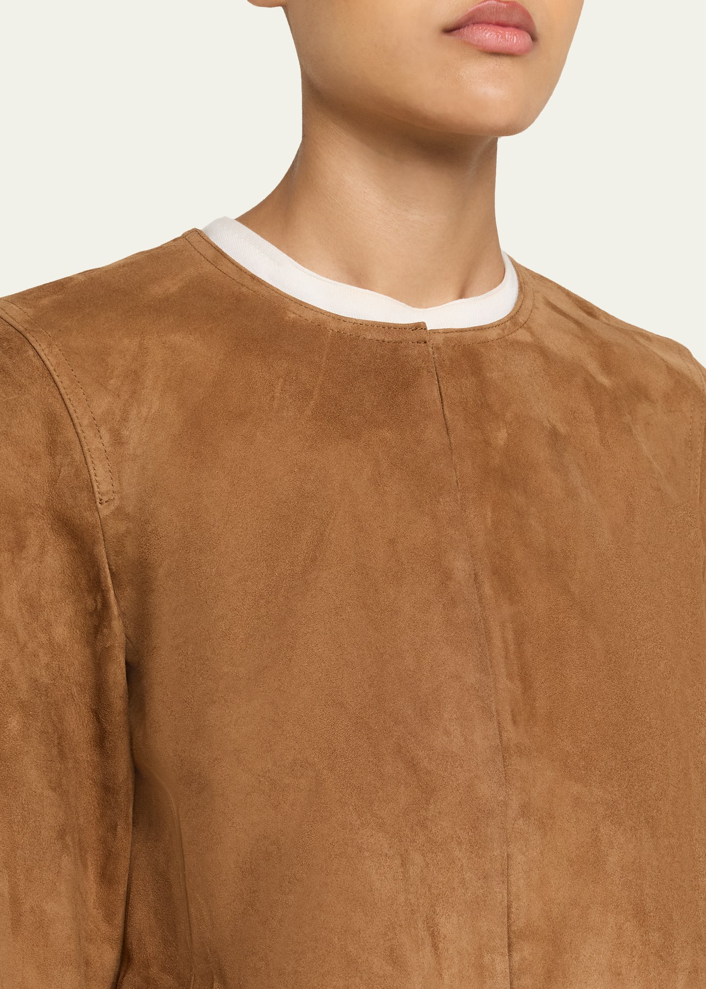 Cropped Suede Jacket - 5