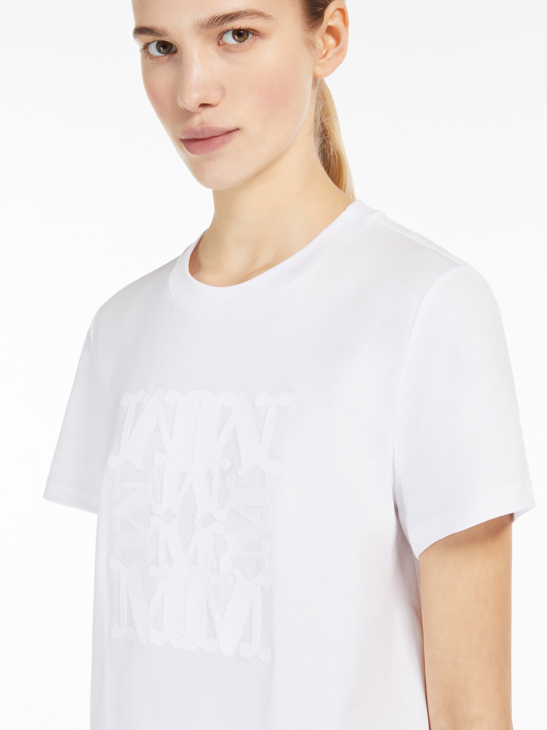 TAVERNA Cotton T-shirt with appliqué - 5