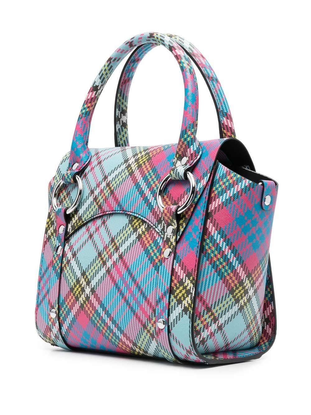 Betty tartan-check tote bag - 3