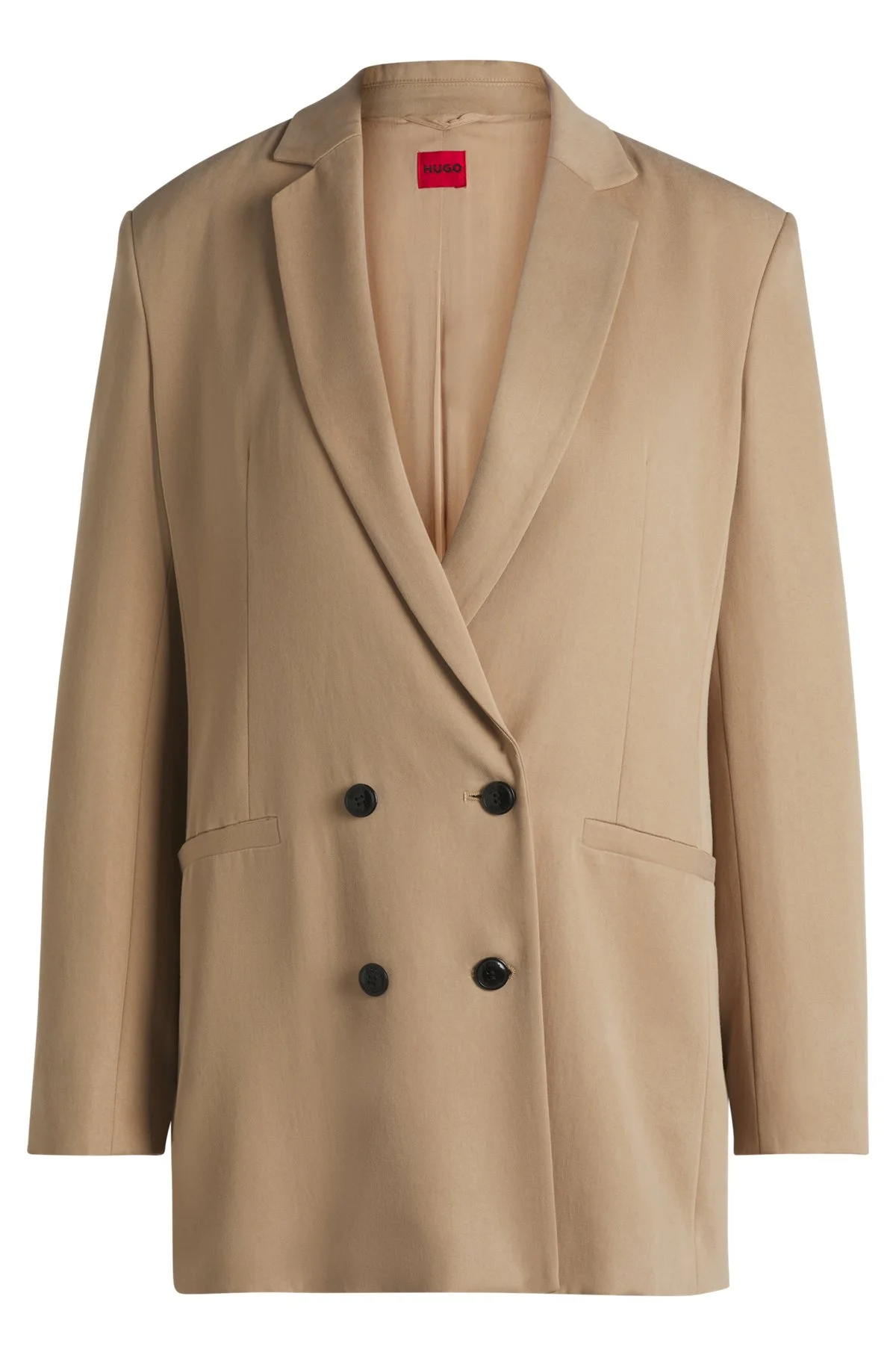 RELAXED-FIT BLAZER WITH DOUBLE-BREASTED CLOSURE - 1