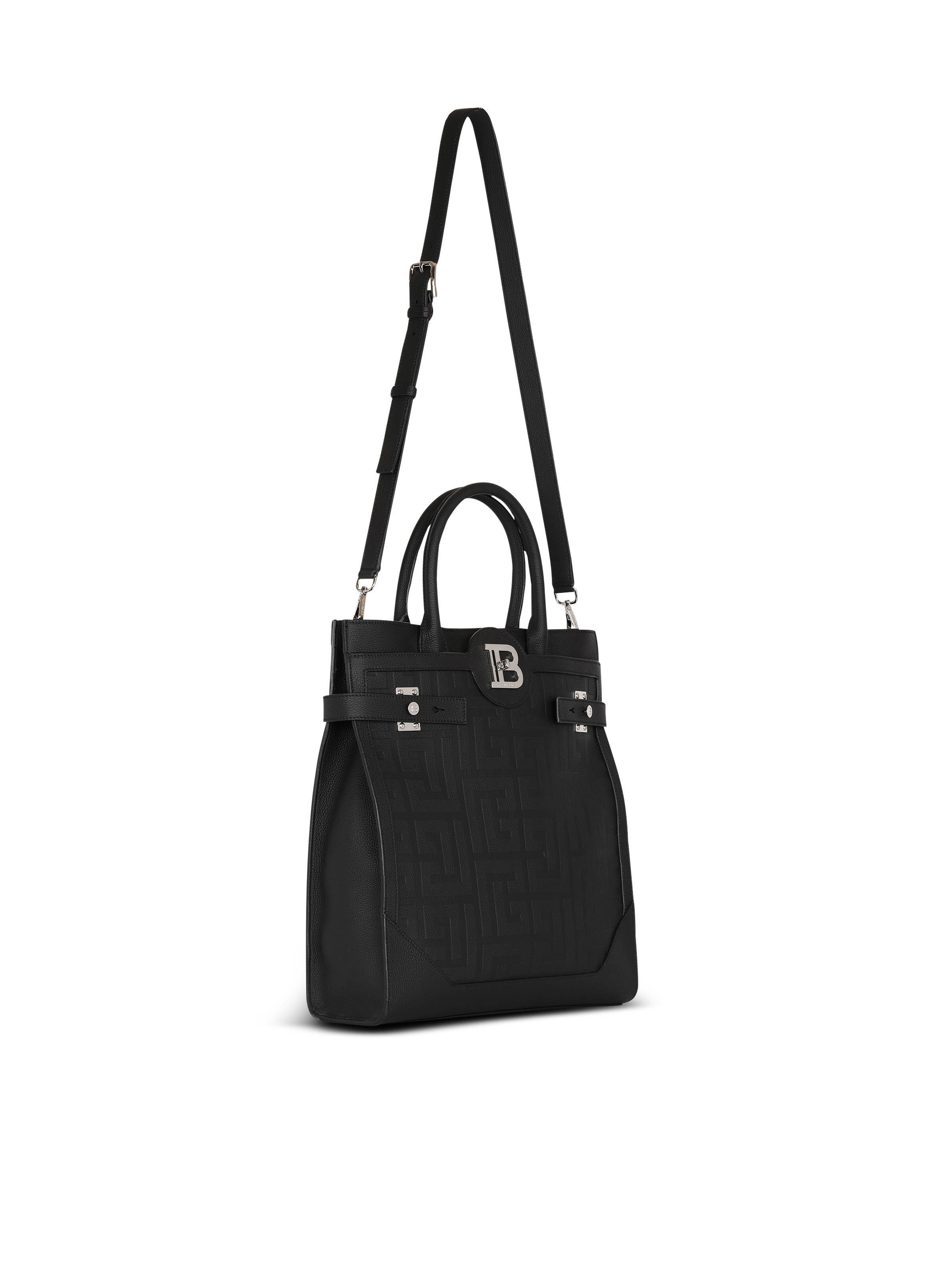 B-Buzz 36 monogrammed canvas and leather tote bag - 3
