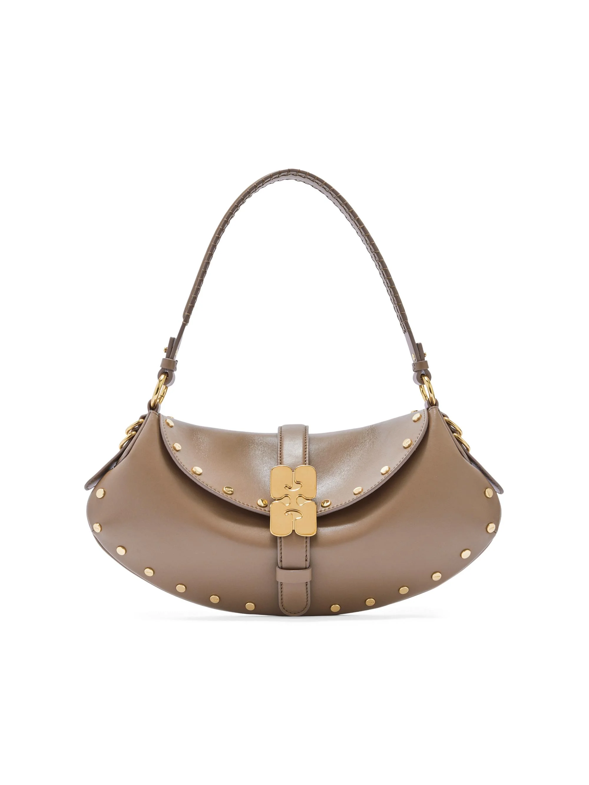 Women's Kat Studded Shoulder Bag - Coca Mocha - 1
