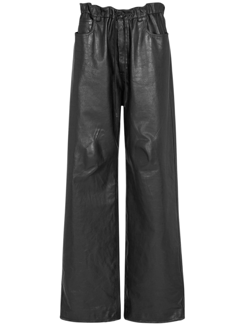 Oversized leather baggy pants - 1