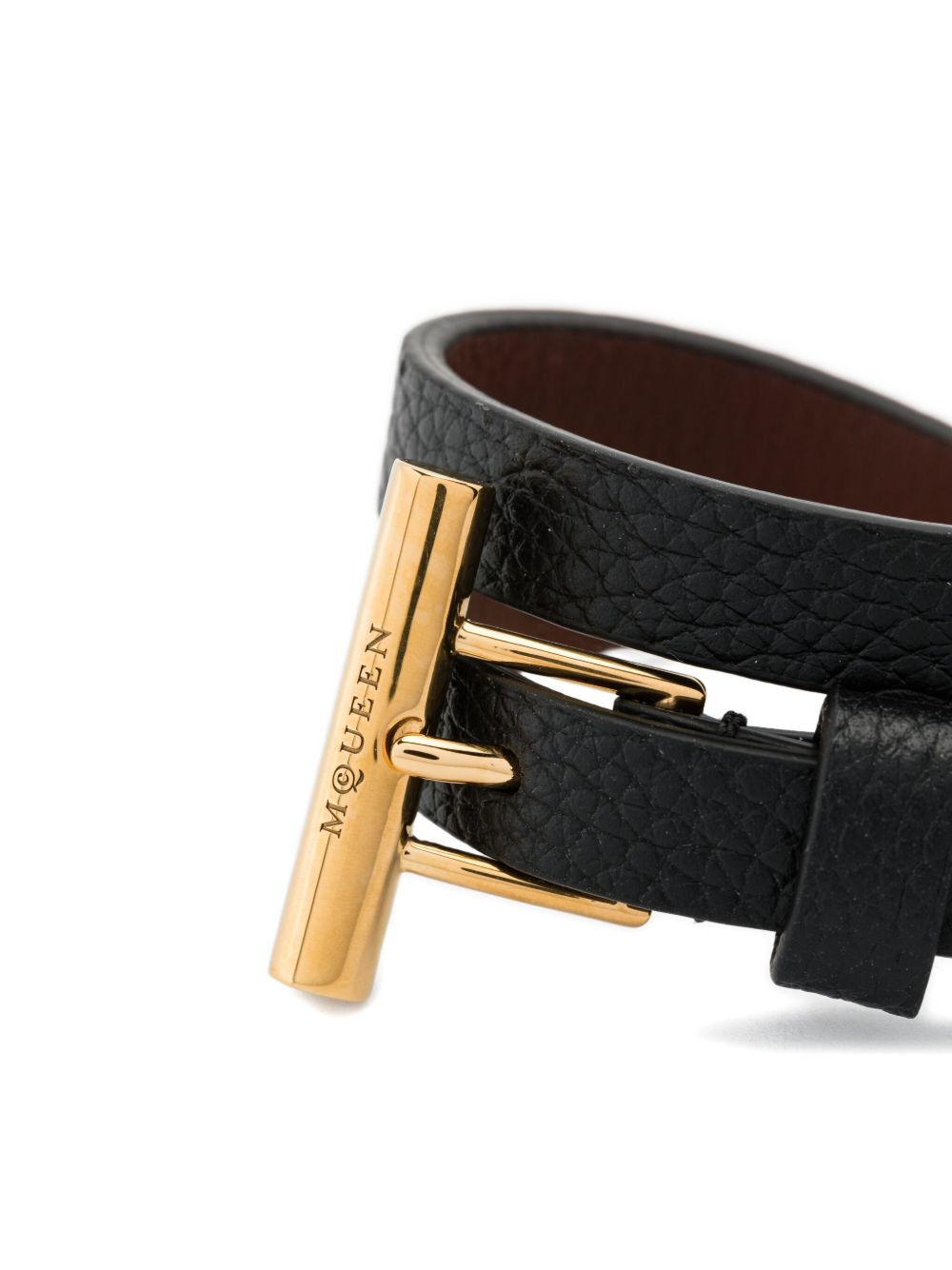 leather double-wrap bracelet - 3
