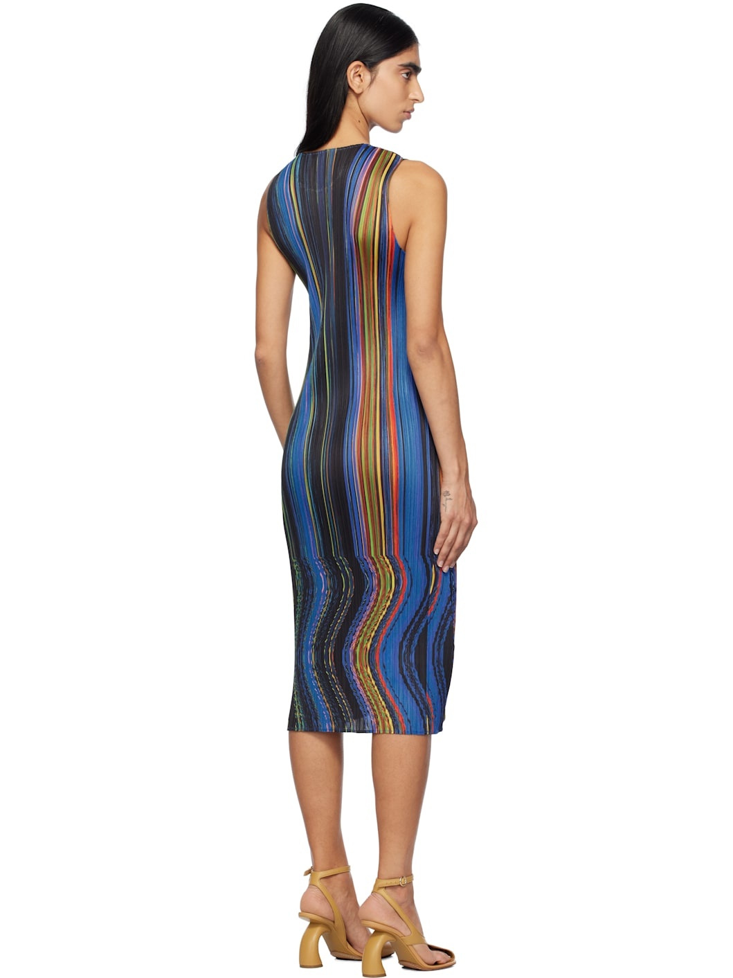 Multicolor Warp Midi Dress - 3