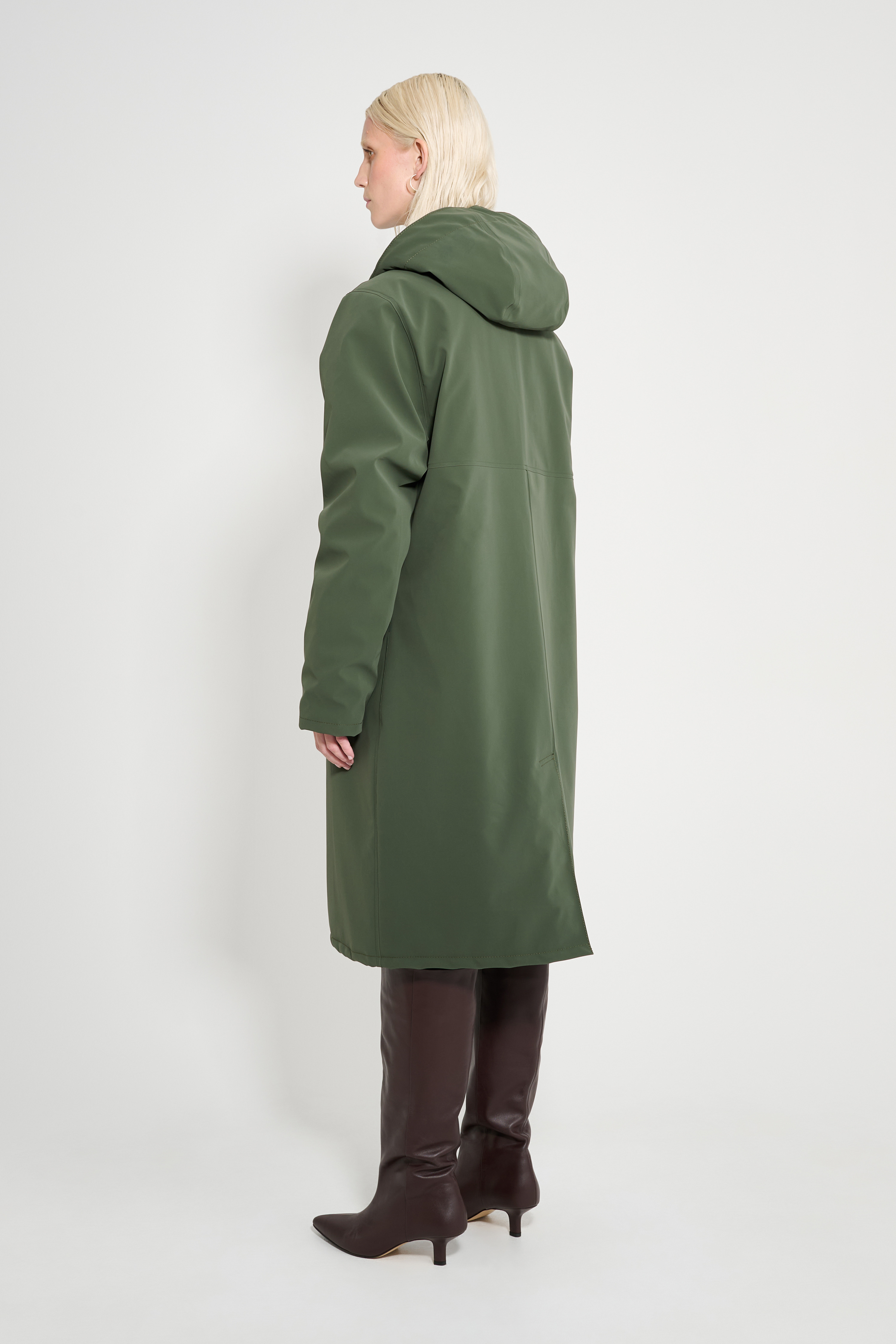 Stockholm Long Matte Winter Coat Green - 4