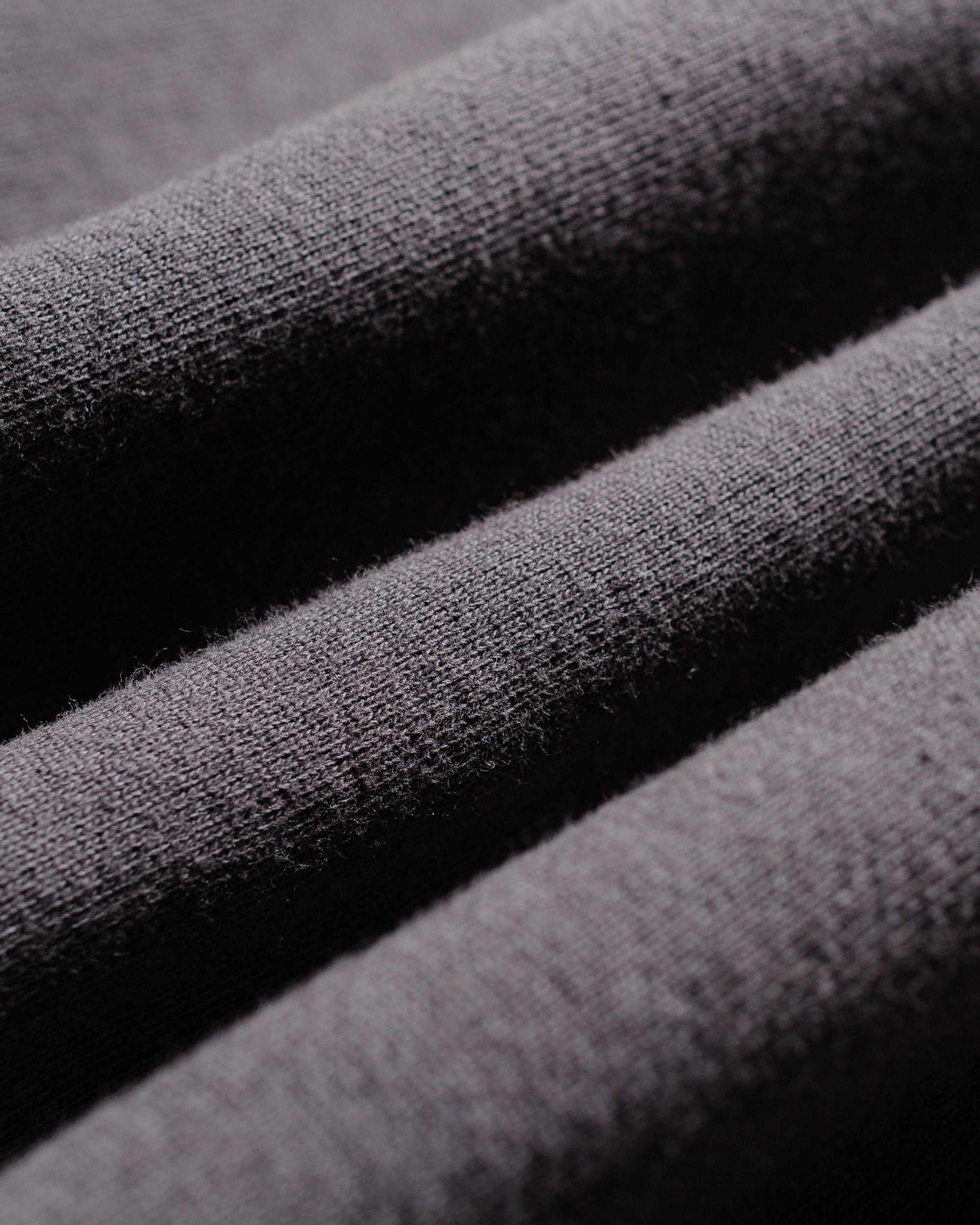 Zip Mock Neck Graphite 12oz Cotton Fleece - 6