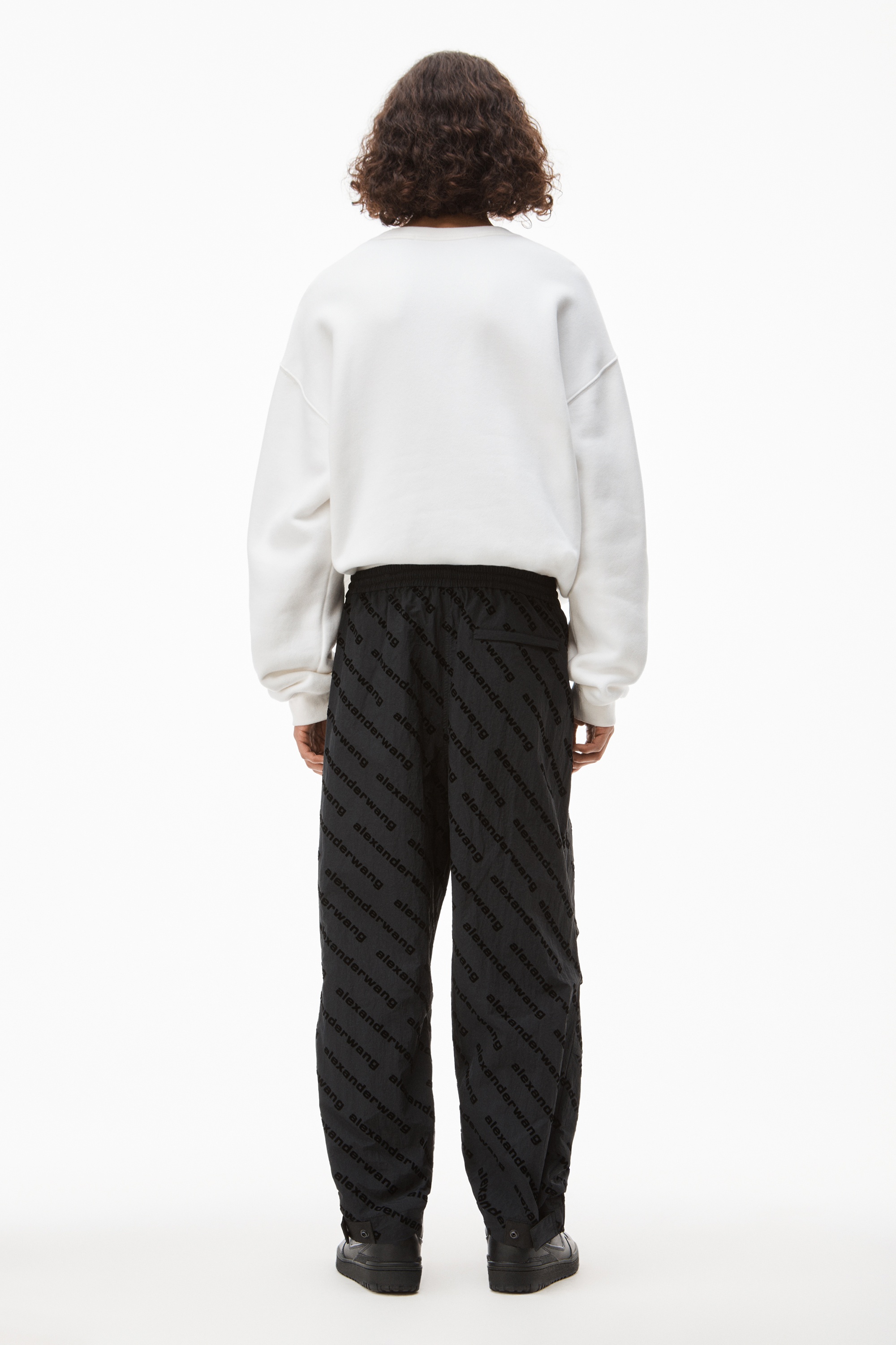 LOGO TRACK PANT IN CRINKLE NYLON - 6