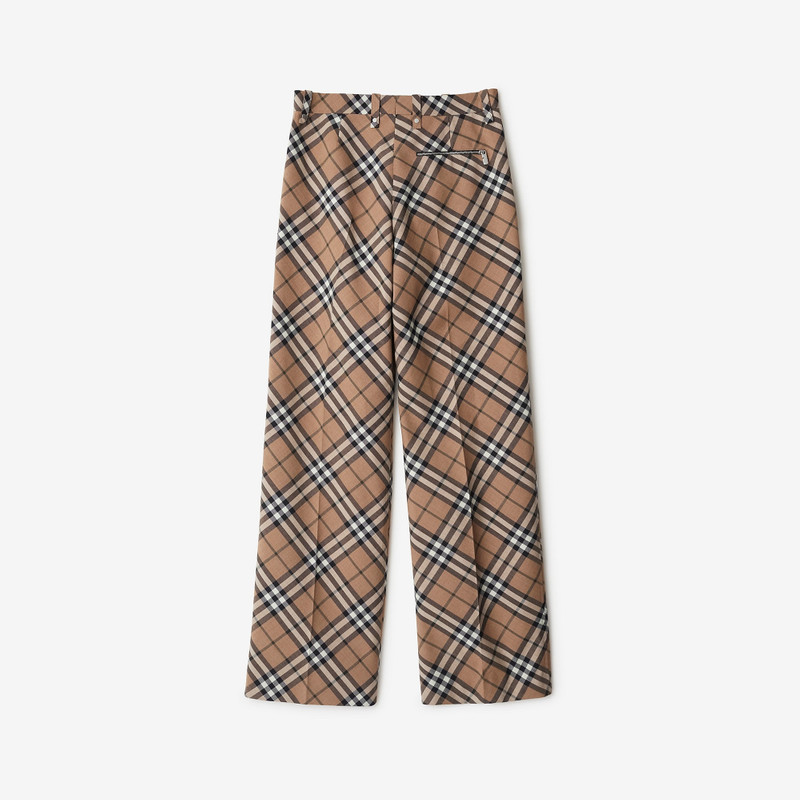Check Wool Blend Tailored Trousers 5