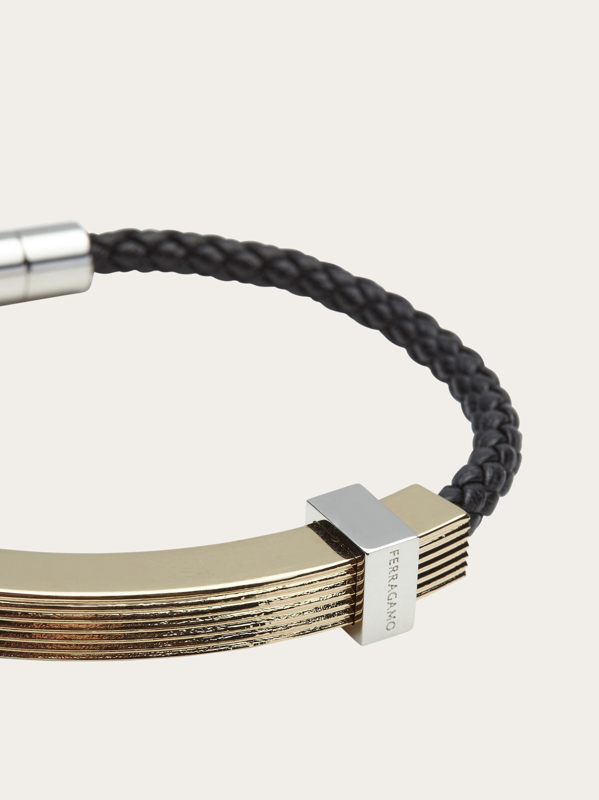 Braided bracelet with band - (M) - 2
